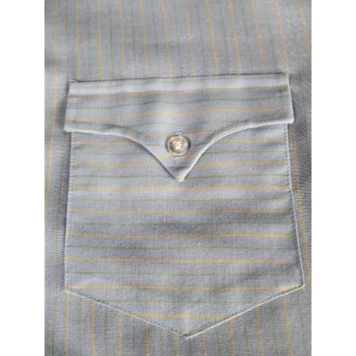 Vintage H bar C Ranchwear Button Up Shirt Men Sz M Striped Long Tail Size US M / EU 48-50 / 2 - 6 Thumbnail