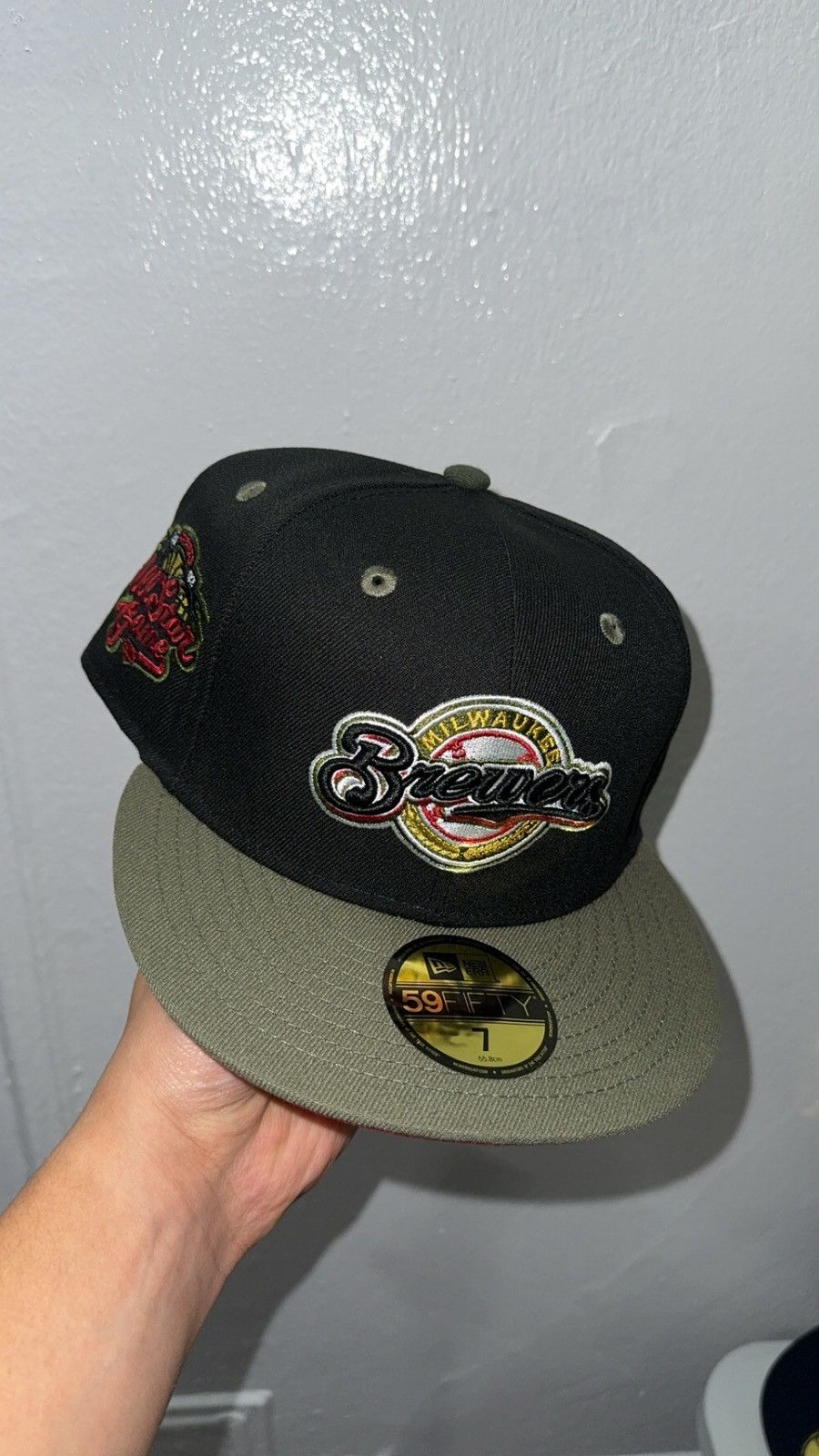 New Era New Era 59fifty Milwaukee Brewers fitted hat size 7 Size ONE SIZE - 1 Thumbnail