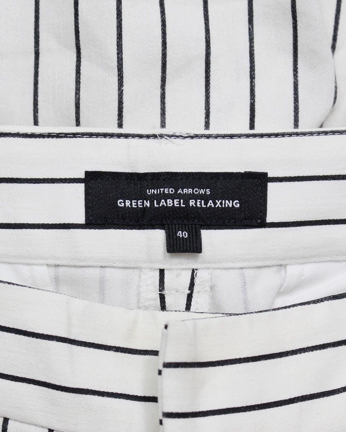 Hysteric Glamour UNITED ARROWS GREEN LABEL RELAXING PINSTRIPE CROPPED PANTS Size US 30 / EU 46 - 3 Thumbnail