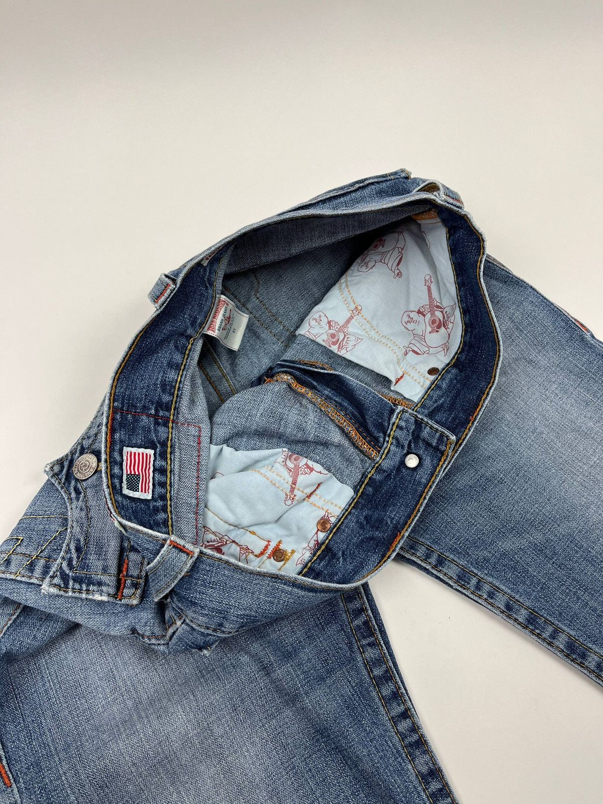 True Religion Billy Bootcut Jeans Made in USA 🇺🇸 Vintage Y2K BlueDenimFlare Size US 31 - 10 Thumbnail