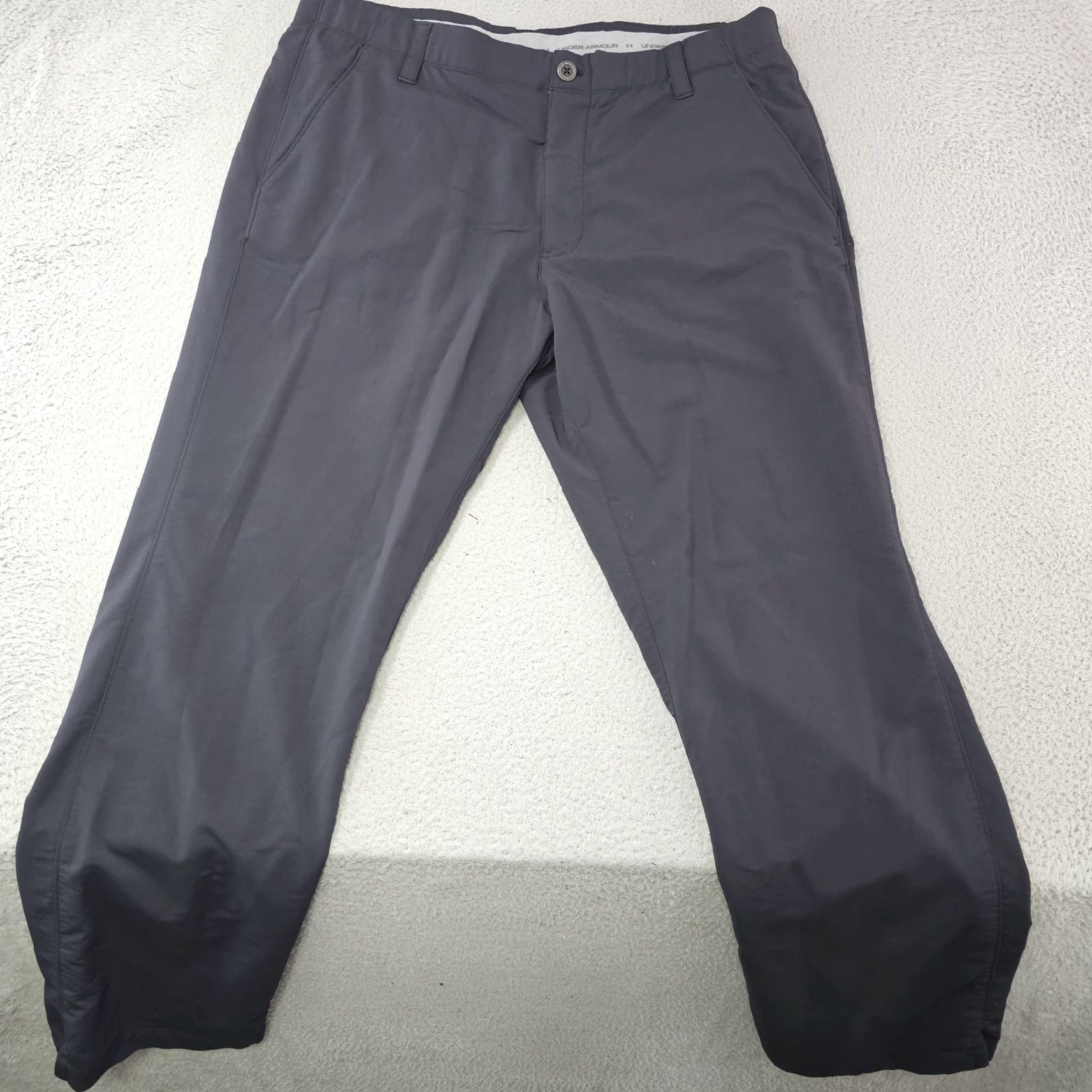 Under Armour Under Armour Pants Mens 38x30 Golf Trousers Athletic Stretch UM8081 Chino Flat Front Pockets Black Size US 38 / EU 54 - 2 Thumbnail