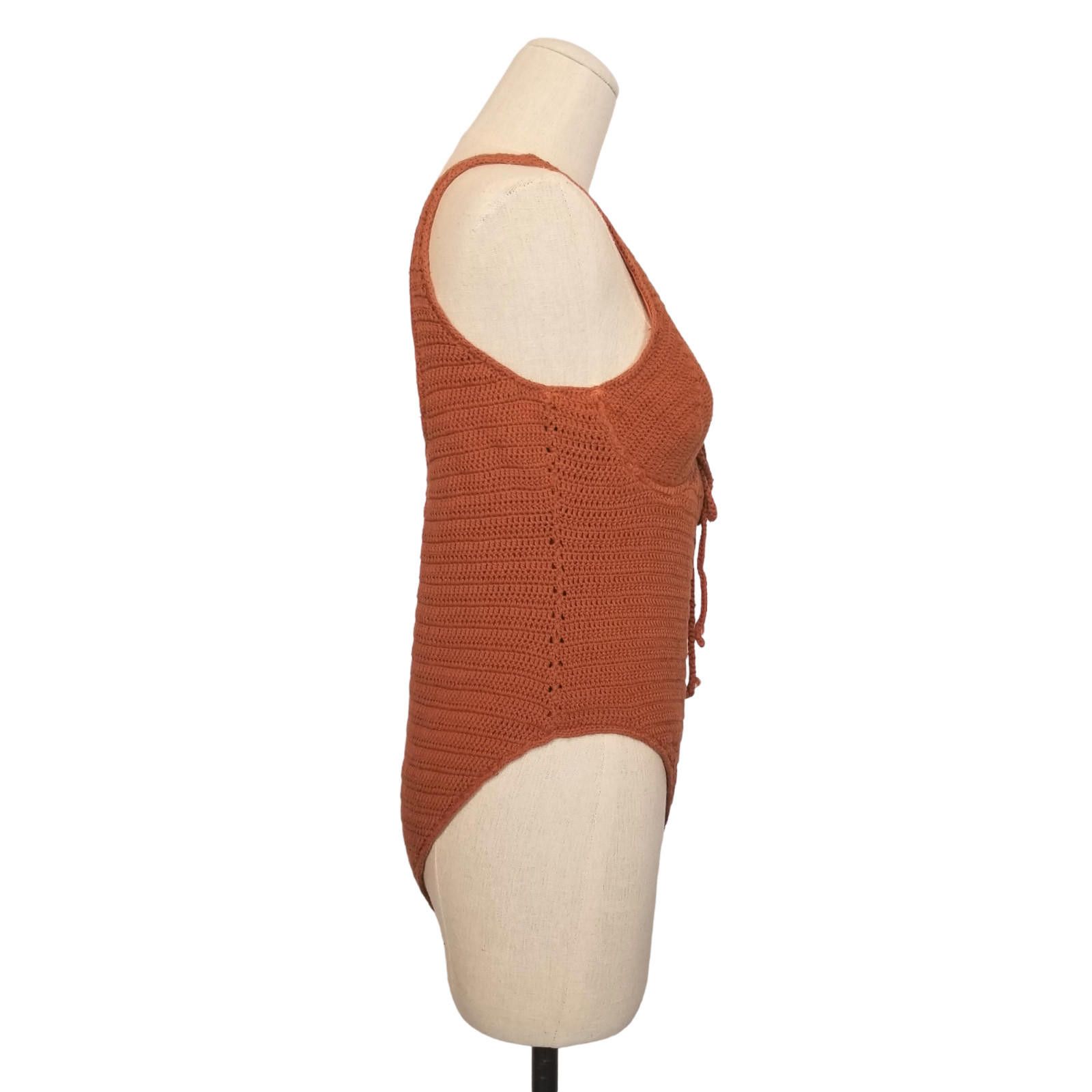 Other LPA Mystique One Piece Crochet Rusty Orange Sz Medium Size ONE SIZE - 5 Thumbnail