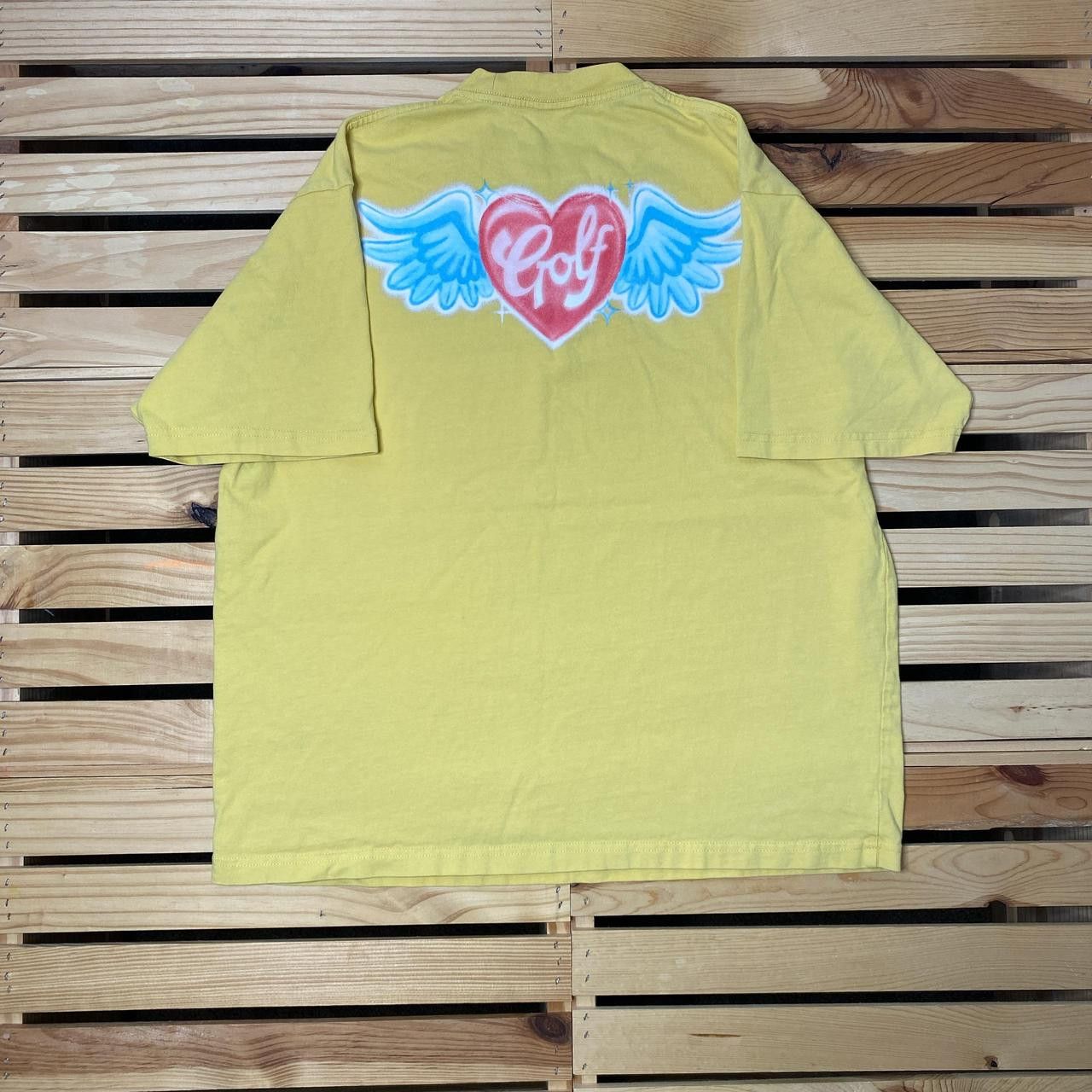 Golf Wang Golf Wang Airbrush Heart Yellow Boxy Rap Tee Size Medium Size US M / EU 48-50 / 2 - 1 Thumbnail