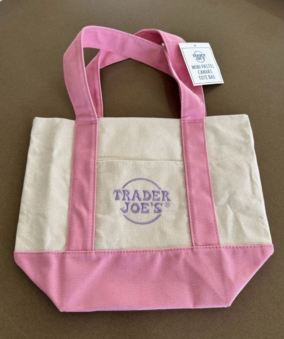 Other Trader Joe’s Mini Reusable Pink Tote Bag! Size ONE SIZE - 2 Thumbnail