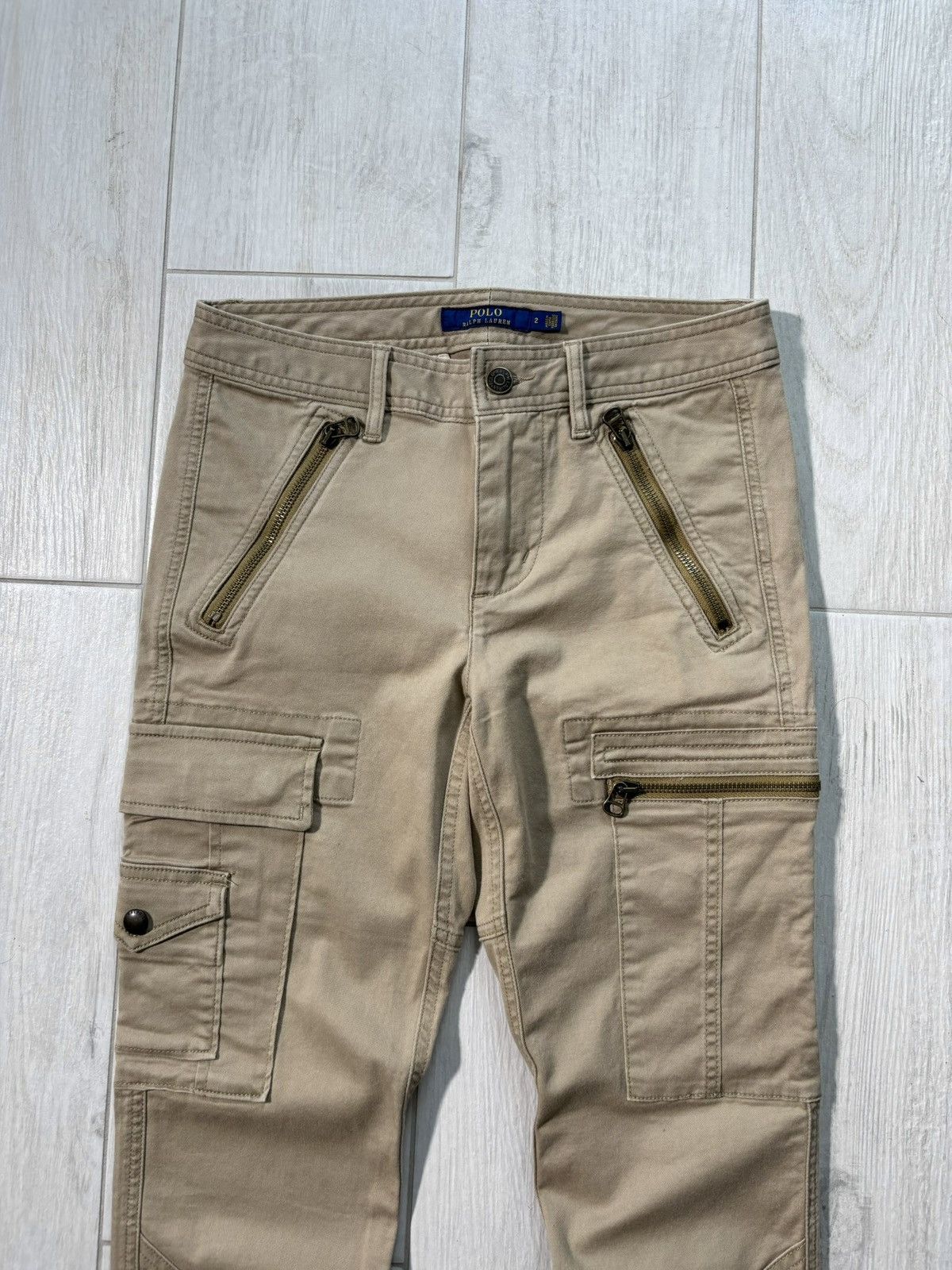 Polo Ralph Lauren Polo Ralph Lauren Cargo Pants Zipper Retro Rare Y2K Size 26" / US 2 / IT 38 - 2 Thumbnail