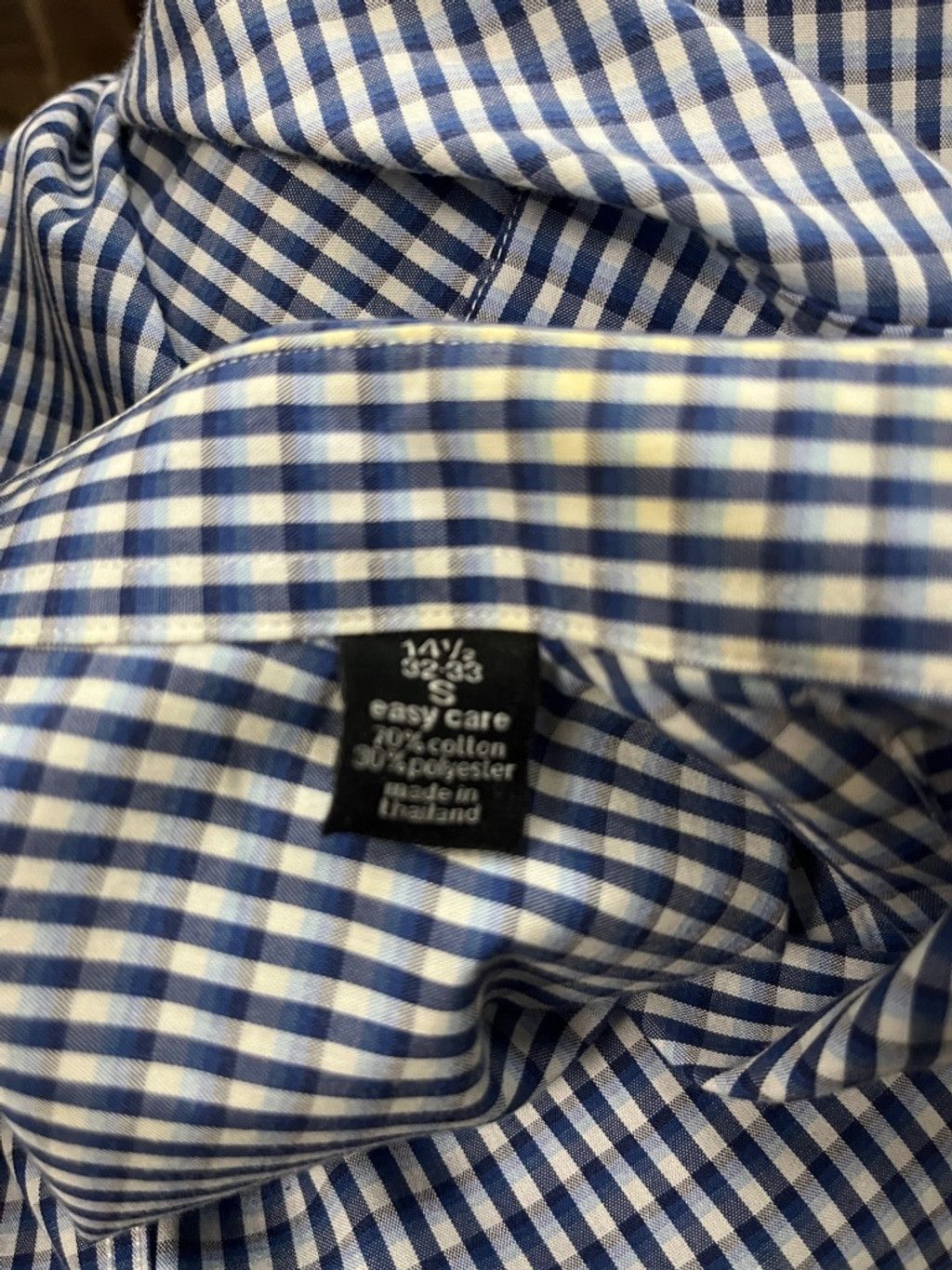 Bar III Bar III Slim Fit Stretch Gingham Shirt – Blue Size US S / EU 44-46 / 1 - 3 Thumbnail