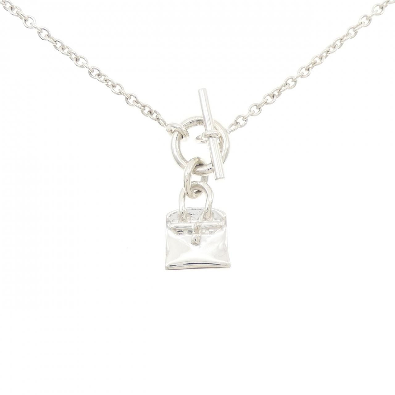 Hermes Hermes Amulette Birkin 925 Silver Necklace Metal Necklace DUTY FREE for USA