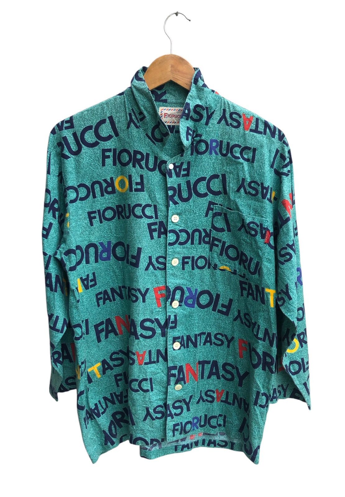 Fiorucci × Japanese Brand 🔥Mega Rare🔥Iconic Fiorucci Monogram Big Logo Shirt 🔥 Size US M / EU 48-50 / 2 - 1 Thumbnail