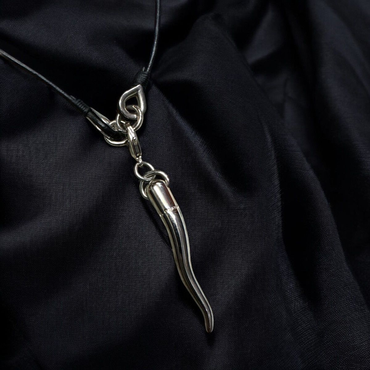 Dolce & Gabbana DOLCE & GABBANA SILVER HORN NECKLACE Size ONE SIZE - 1 Thumbnail