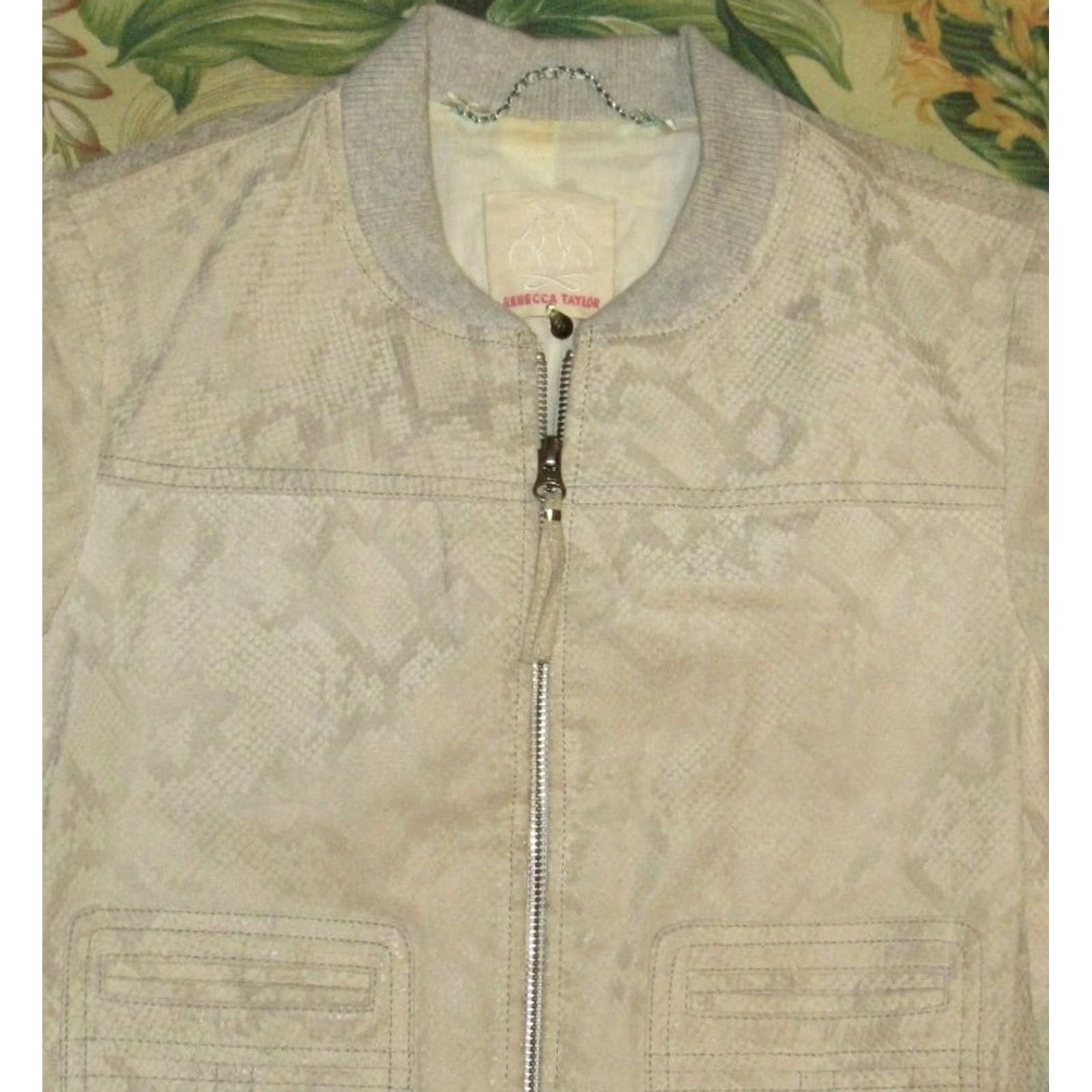 Rebecca Taylor REBECCA TAYLOR Snake Skin Printed Pig Leather Jacket Small Size S / US 4 / IT 40 - 2 Thumbnail