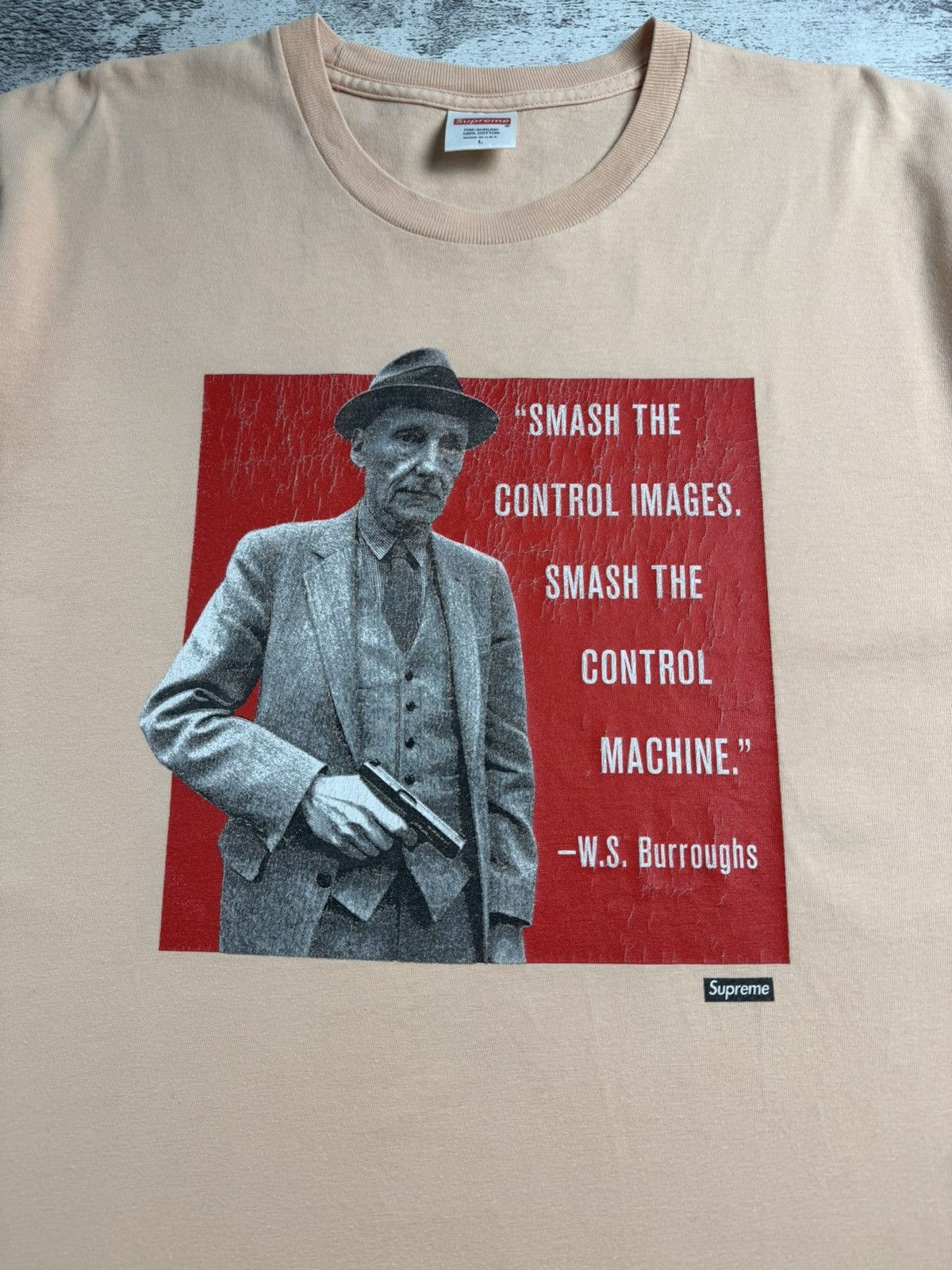 Supreme Supreme William S. Burroughs SS16 Skate 2016 Beige Hip Hop Relaxed T Shirt Tee Size US L / EU 52-54 / 3 - 7 Thumbnail