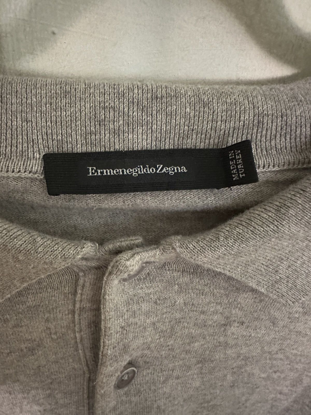 Ermenegildo Zegna Ermenegildo Zenga Long Sleeve Polo Size US XXL / EU 58 / 5 - 2 Thumbnail