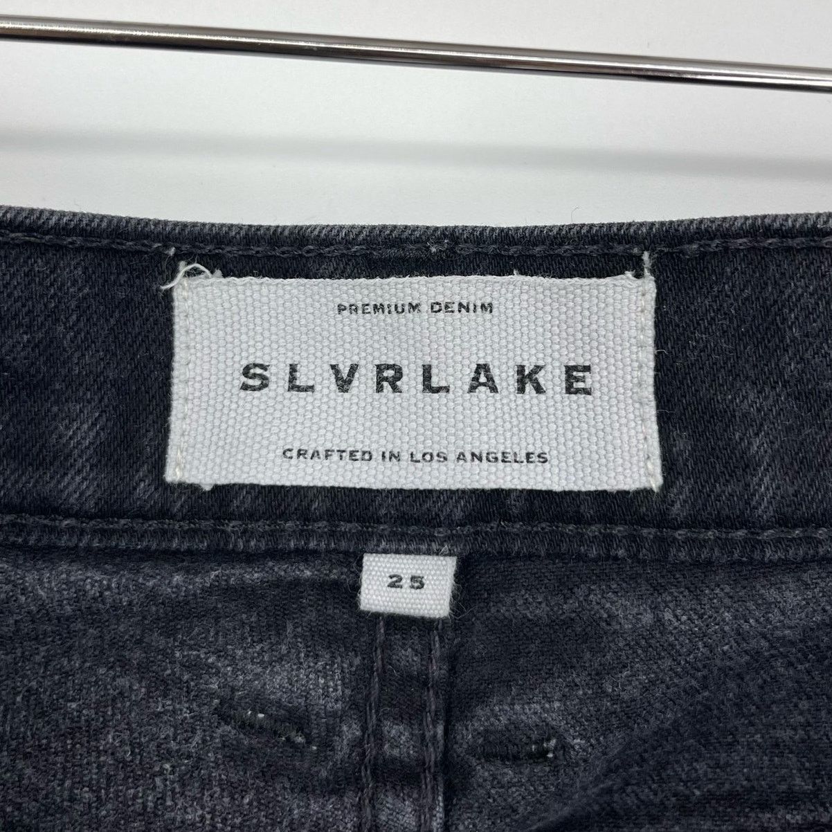 SLVRLAKE SLVRLAKE | London Straight Leg Jeans Jet Black 25 Size 25" / US 0 / IT 36 - 4 Thumbnail