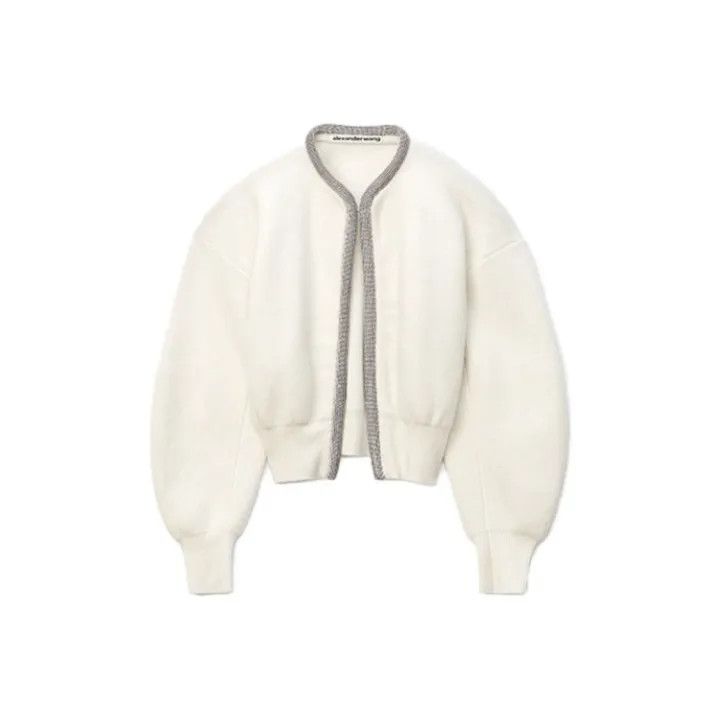Alexander Wang Alexander Wang Crystal Front Cashmere Sweater 0079 Size L / US 10 / IT 46 - 1 Thumbnail