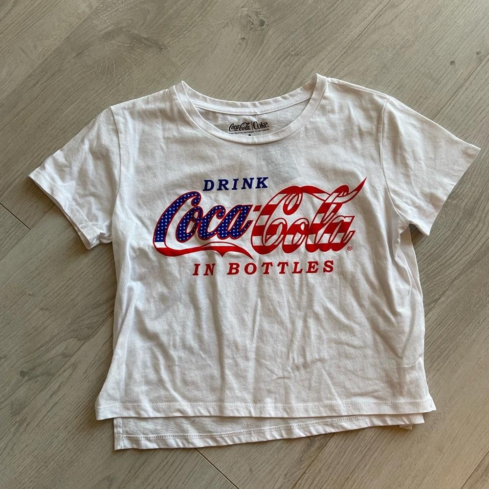 Designer Coke White Short Sleeve Logo Shirt Size S / US 4 / IT 40 - 1 Thumbnail