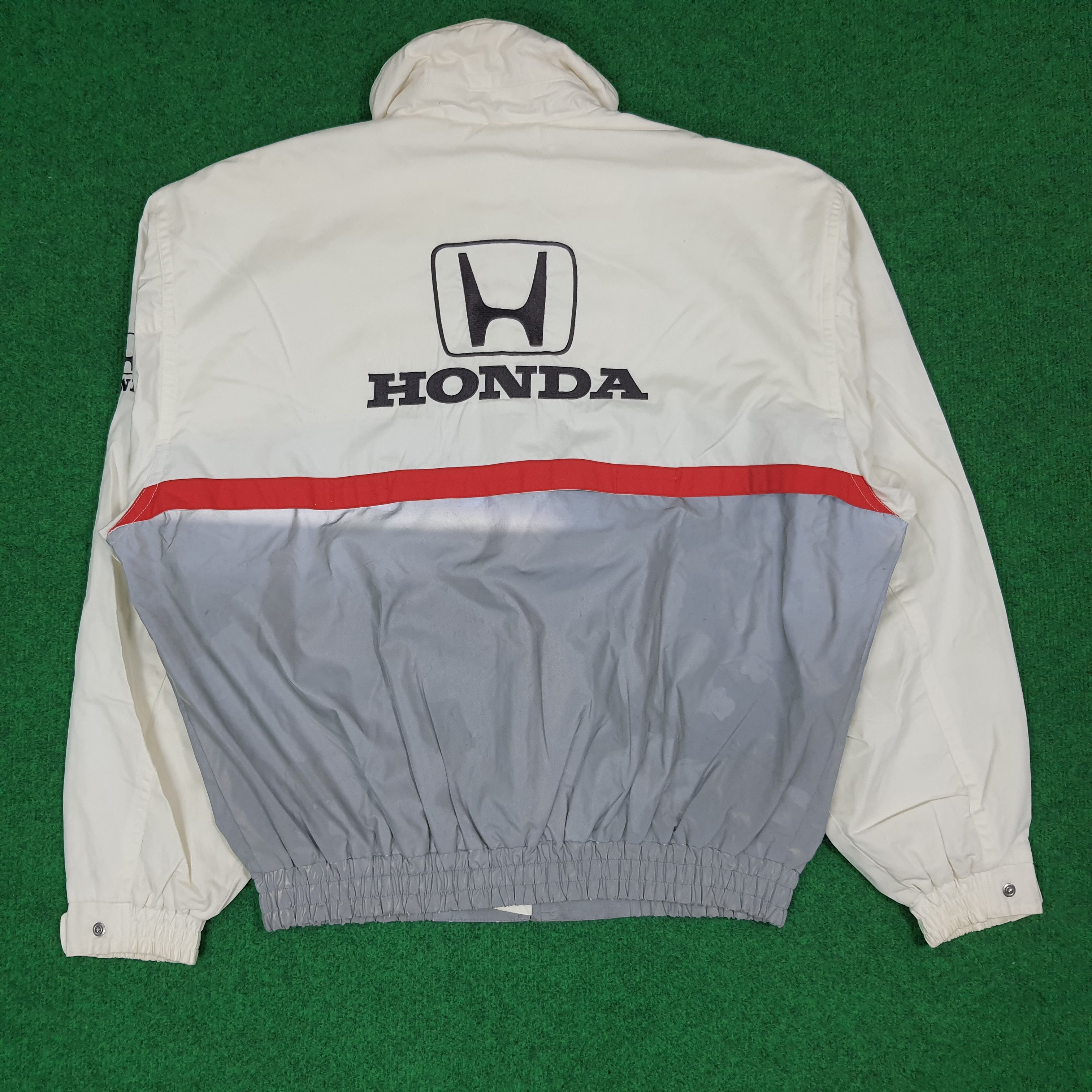 Vintage 90s HONDA F1 Motorsports Reflective Jacket C278N20