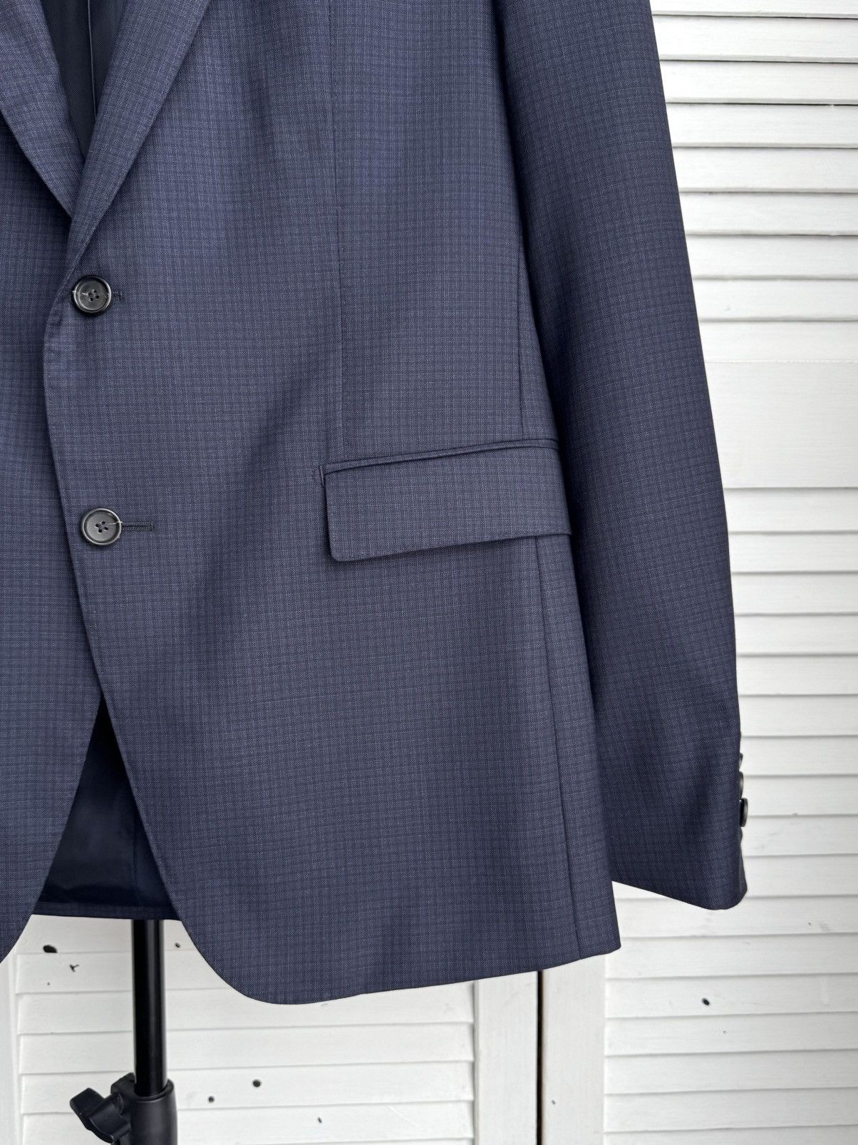 Hugo Boss Hugo Boss Loro Piana Full Canvas Wool Blazer Navy Size 42R - 8 Thumbnail