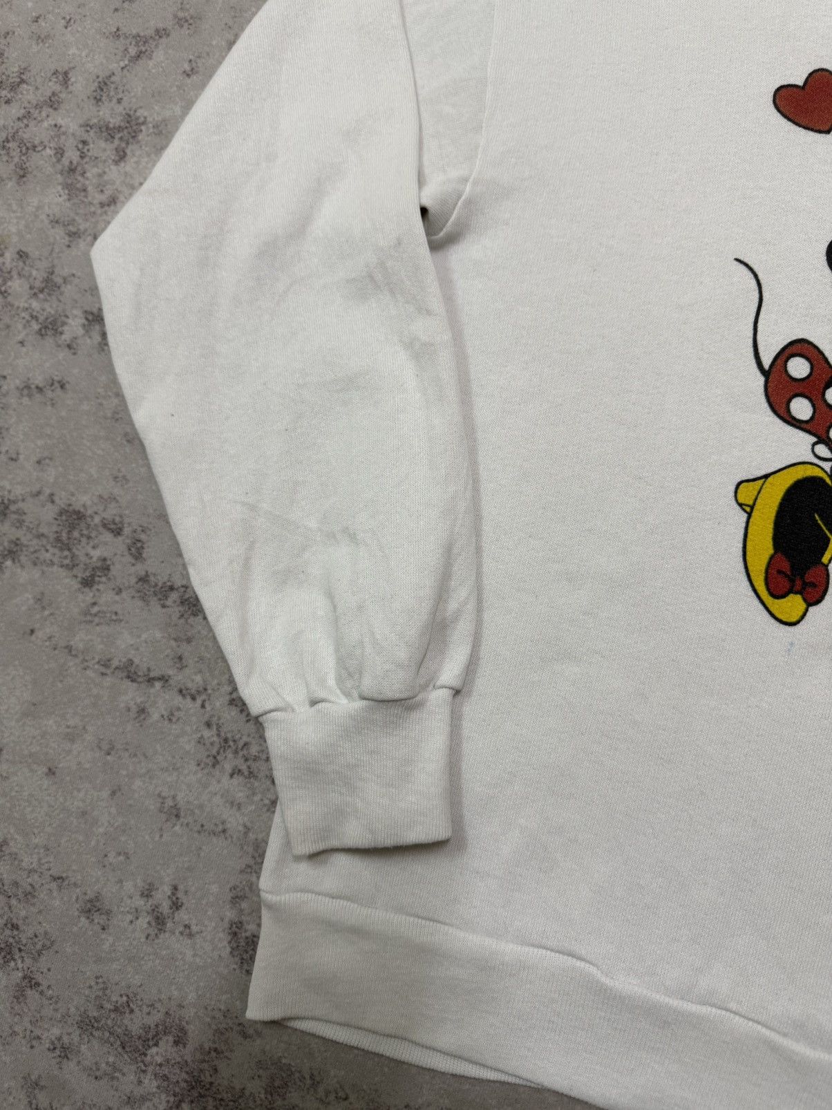 Disney Vintage 1980s White Disney Minnie Mouse Sweatshirt Size S / US 4 / IT 40 - 4 Thumbnail