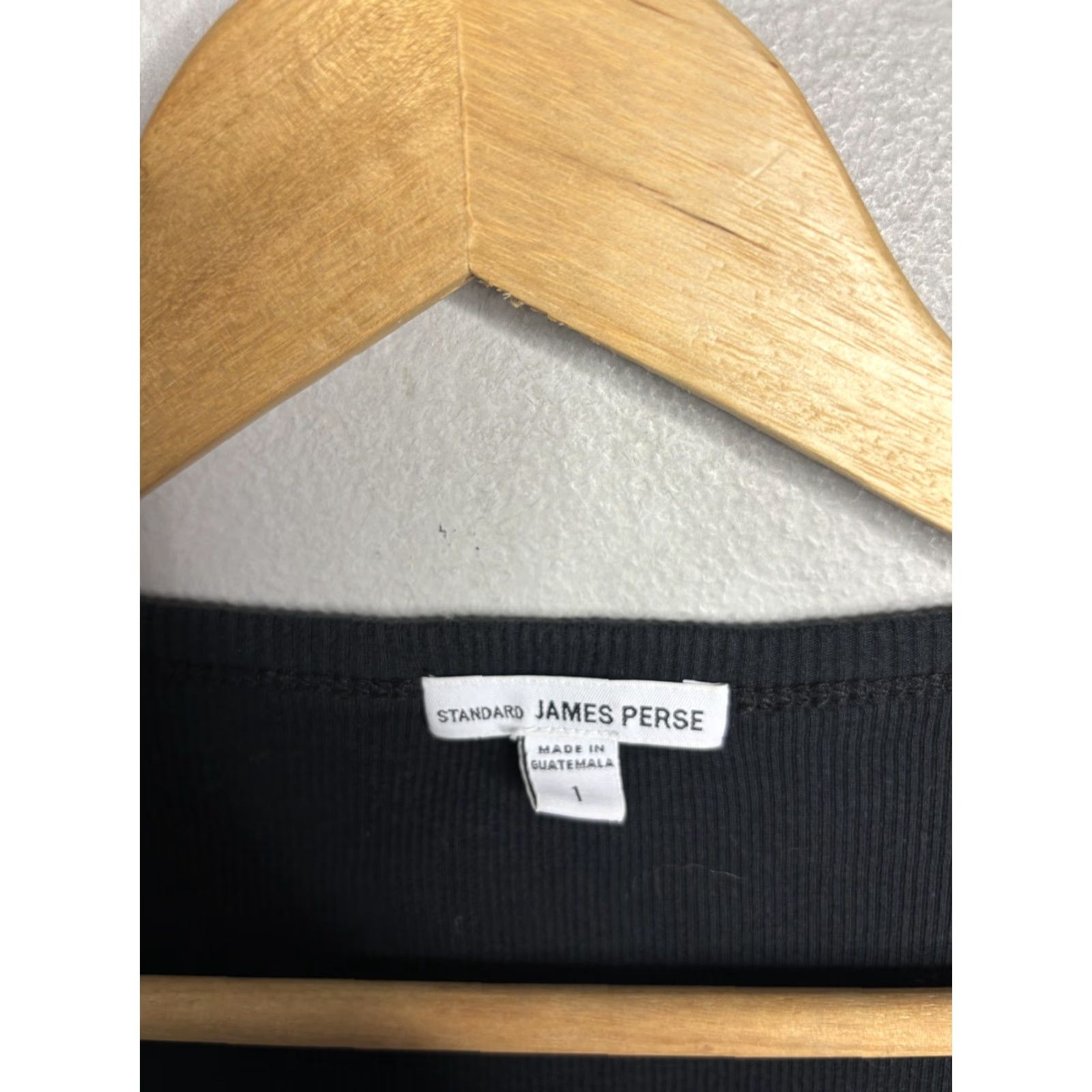 James Perse James Perse Shirt Womens 1 Black Scoop Neck 3/4 Sleeve Ribbed Knit Top Size XS / US 0-2 / IT 36-38 - 3 Thumbnail