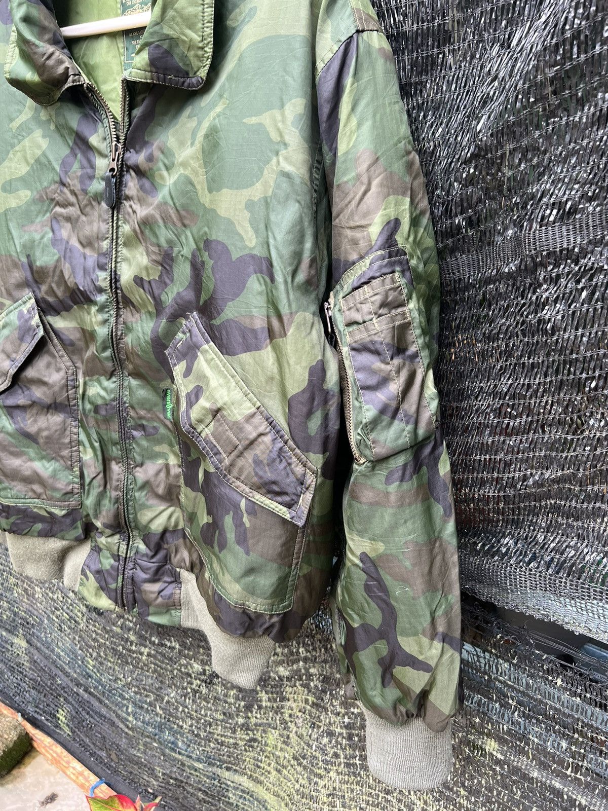 Vintage Even River Army Bomber Jacket