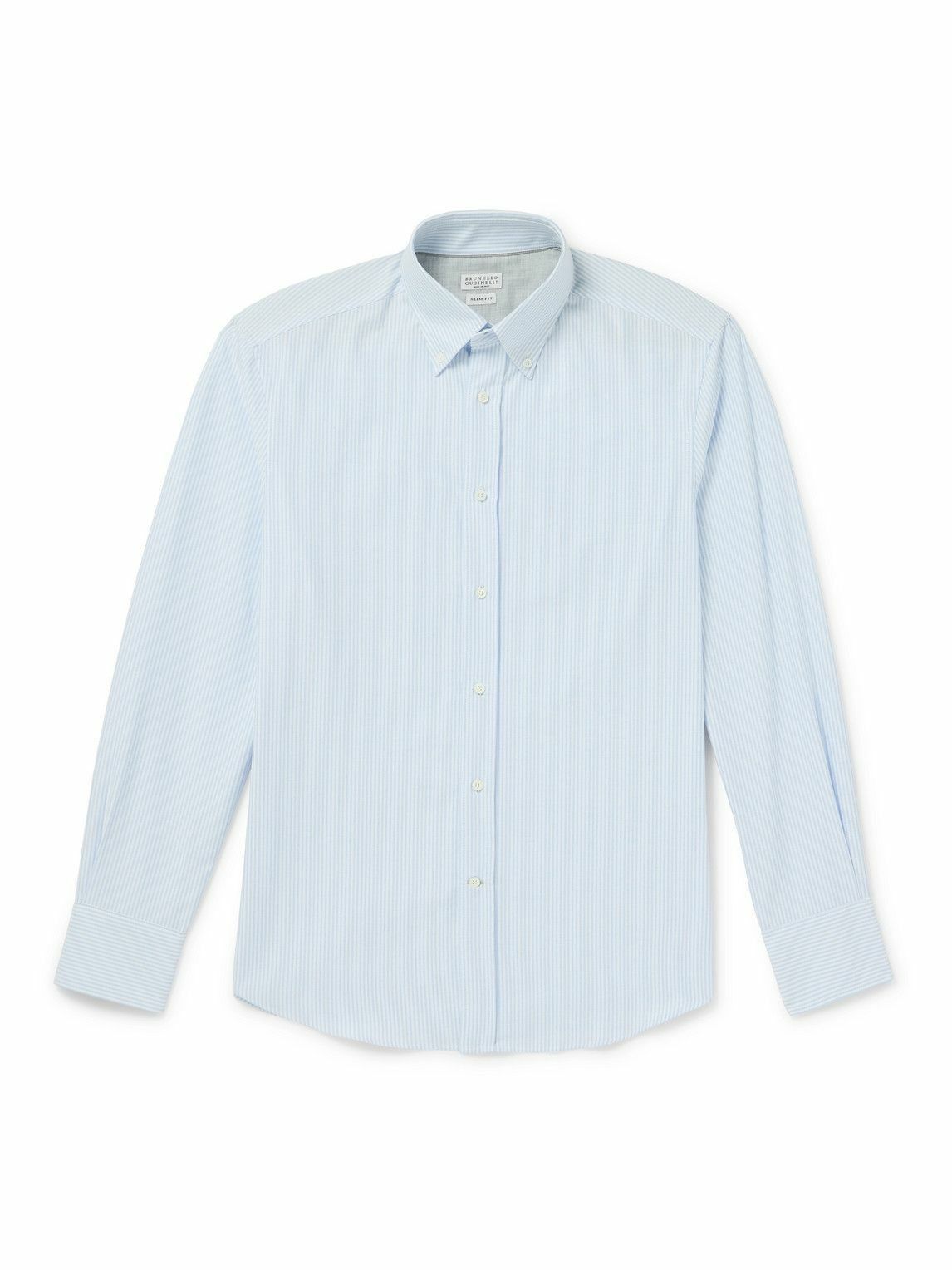 Brunello Cucinelli o1gr1nt0525 Striped Button up Shirt in Blue Size ONE SIZE - 1 Thumbnail