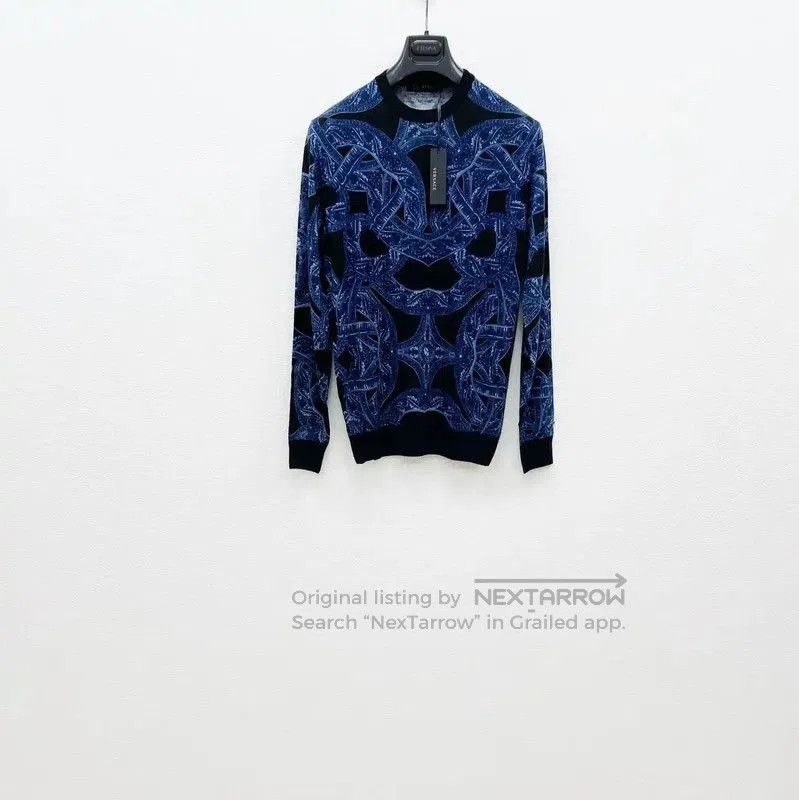 Versace Versace Men’s Blue Wool Long Sleeve Sweater . Size US XS / EU 42 / 0 - 1 Thumbnail