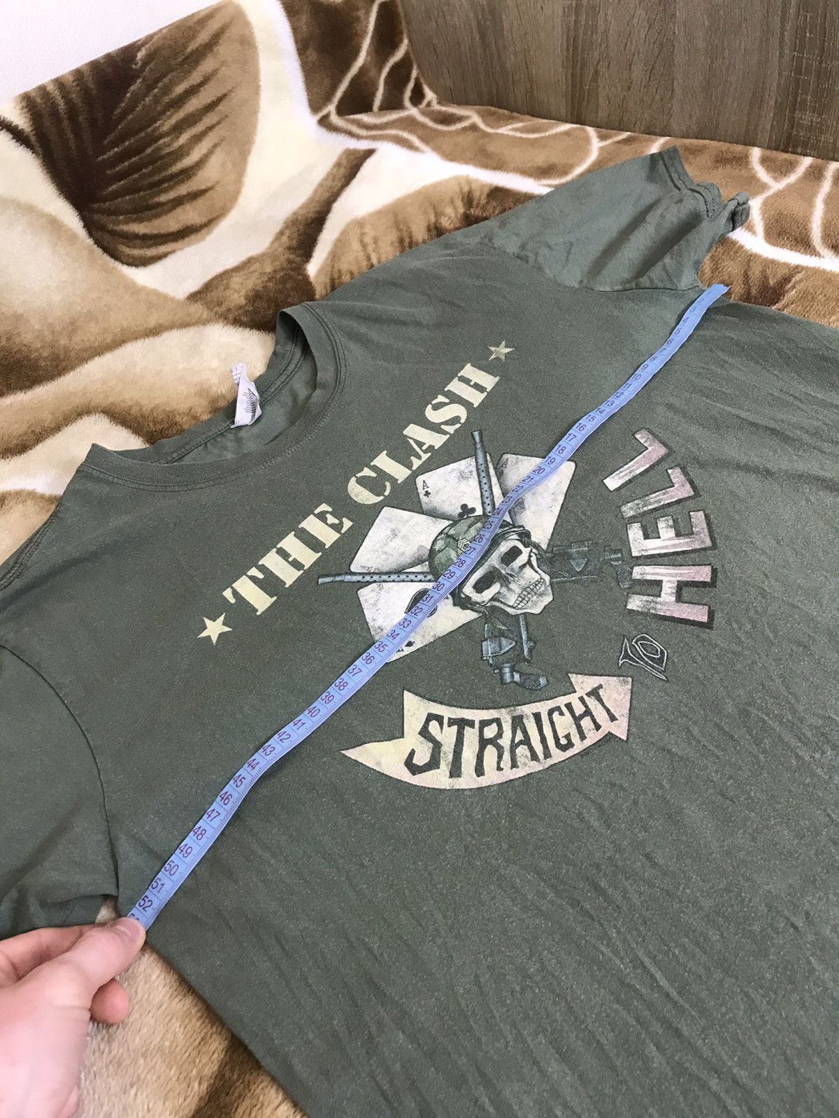 Band Tees 🔥 Vintage The Clash Straight to Hell Punk Rock Green Tees Size US L / EU 52-54 / 3 - 11 Thumbnail