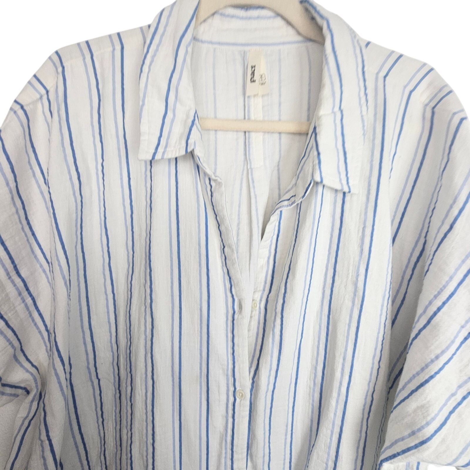 PACCBET Pact Atlantic Stripe Double Gauze Oversized Shirt M/L Size L / US 10 / IT 46 - 2 Thumbnail