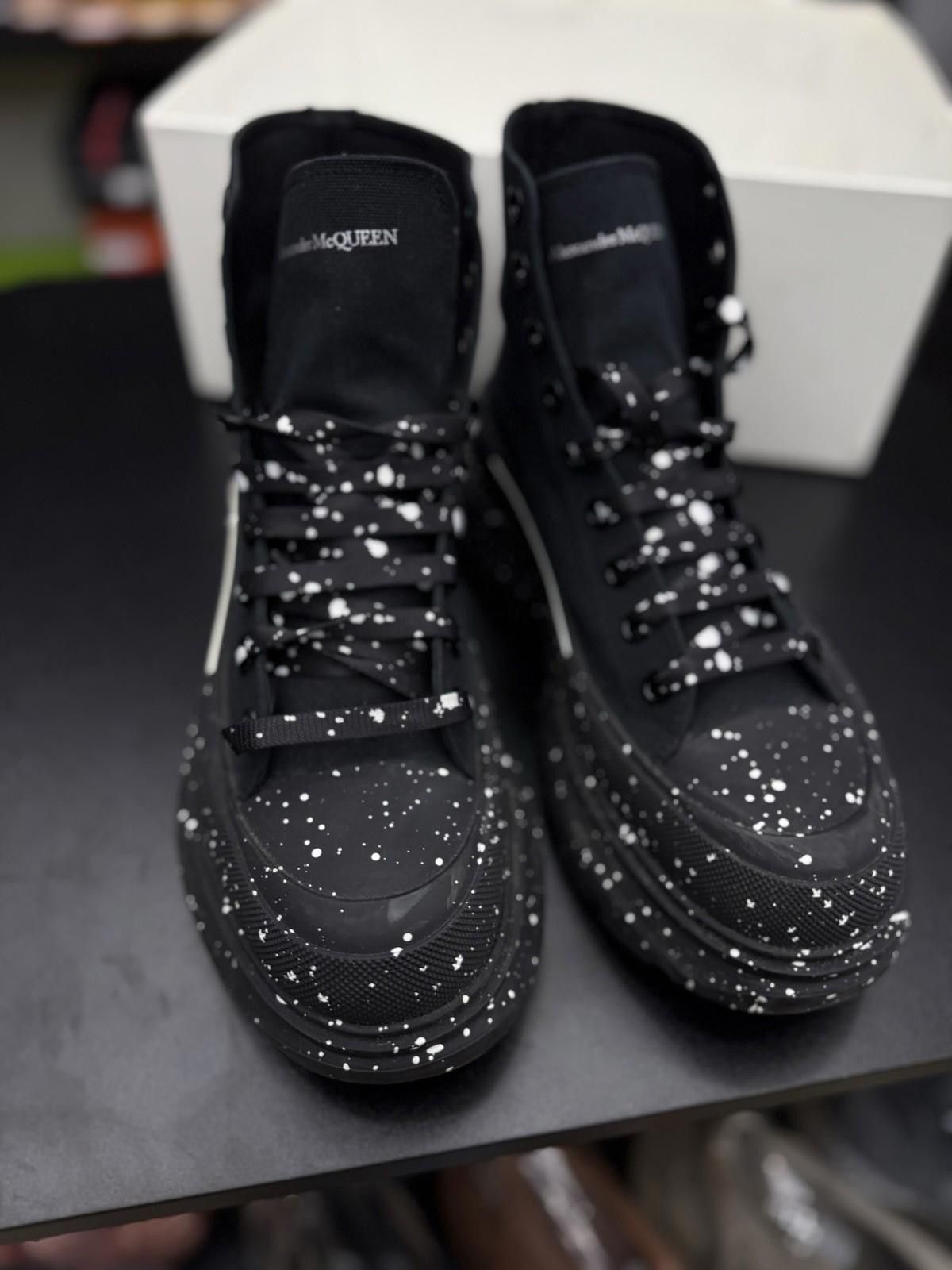 Alexander McQueen Alexander McQueen Boot Tread Black Splatter Boots 42EU/9US Size US 9 / EU 42 - 4 Thumbnail