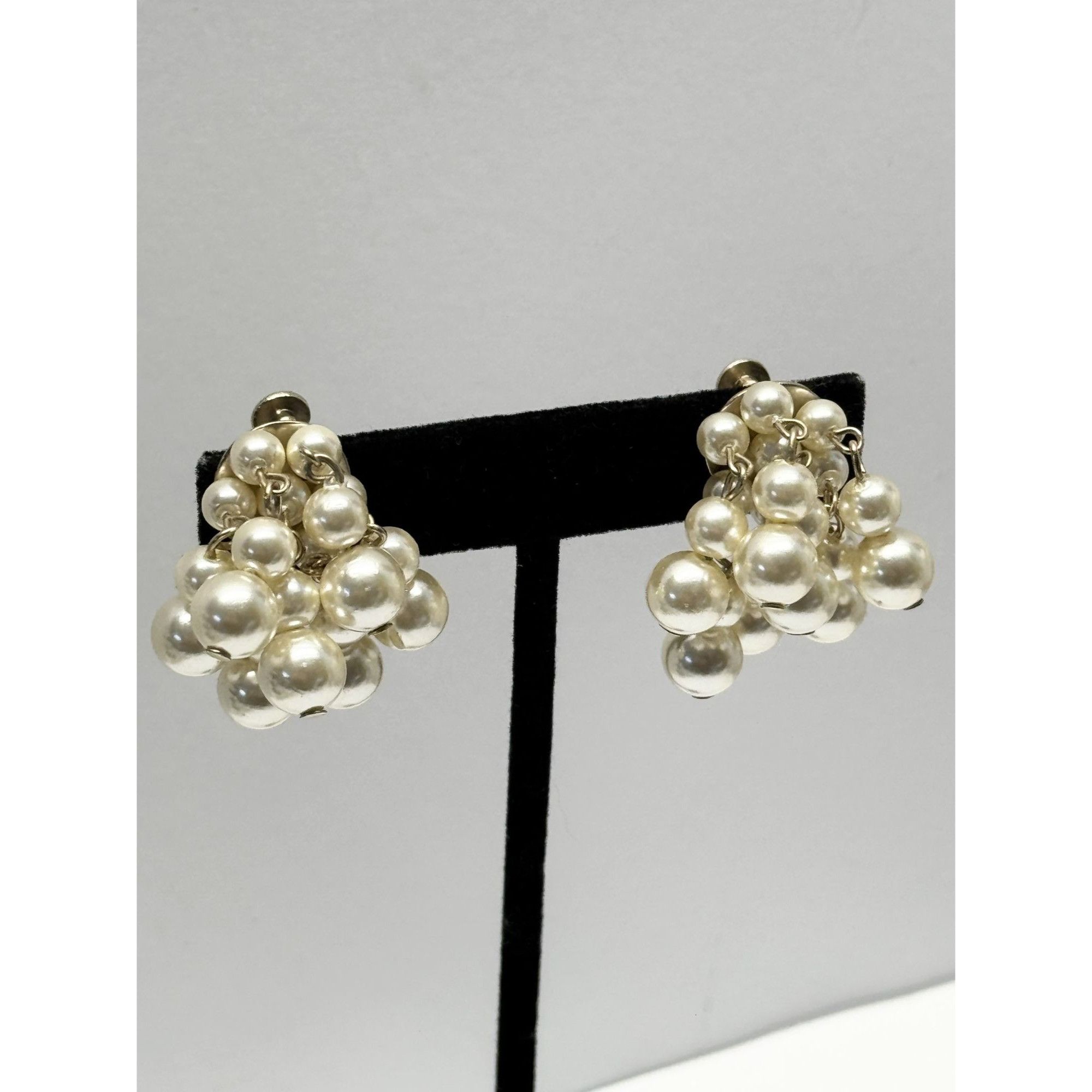 Vintage Vintage faux pearl dangle cluster earrings Size ONE SIZE - 5 Thumbnail