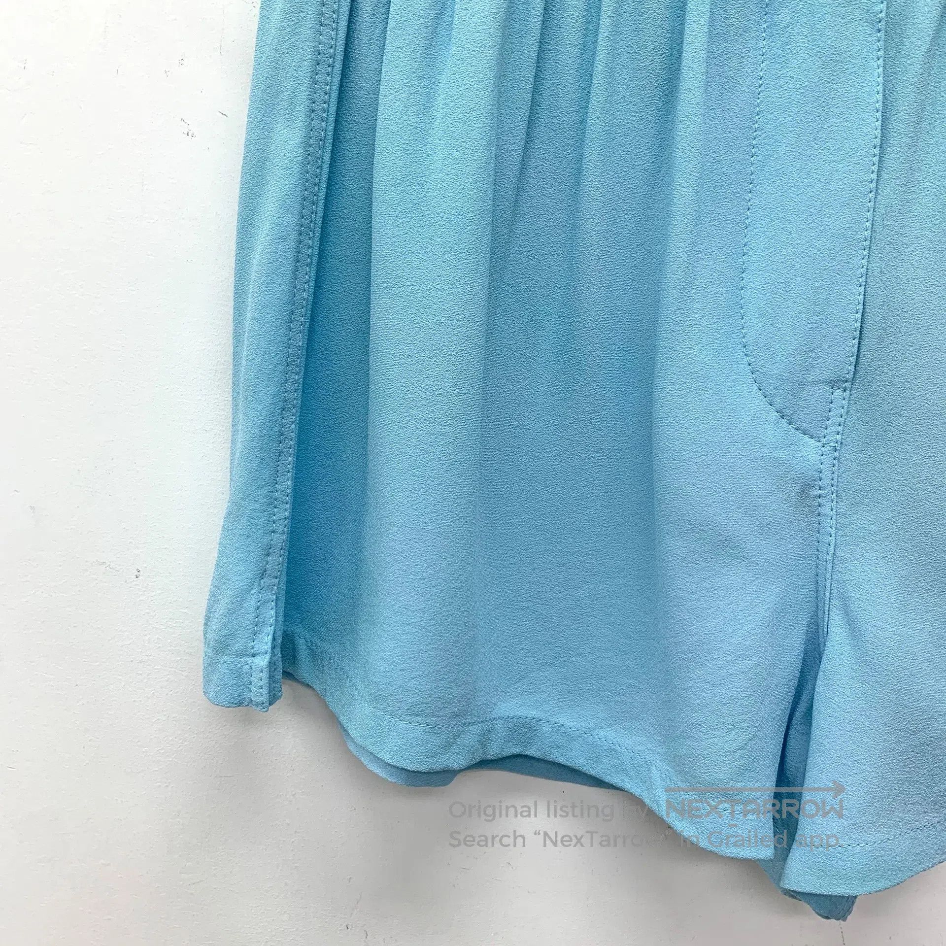 Louis Vuitton Louis Vuitton Blue Logo Leather Label Elastic Waist Casual Size 35" - 4 Thumbnail
