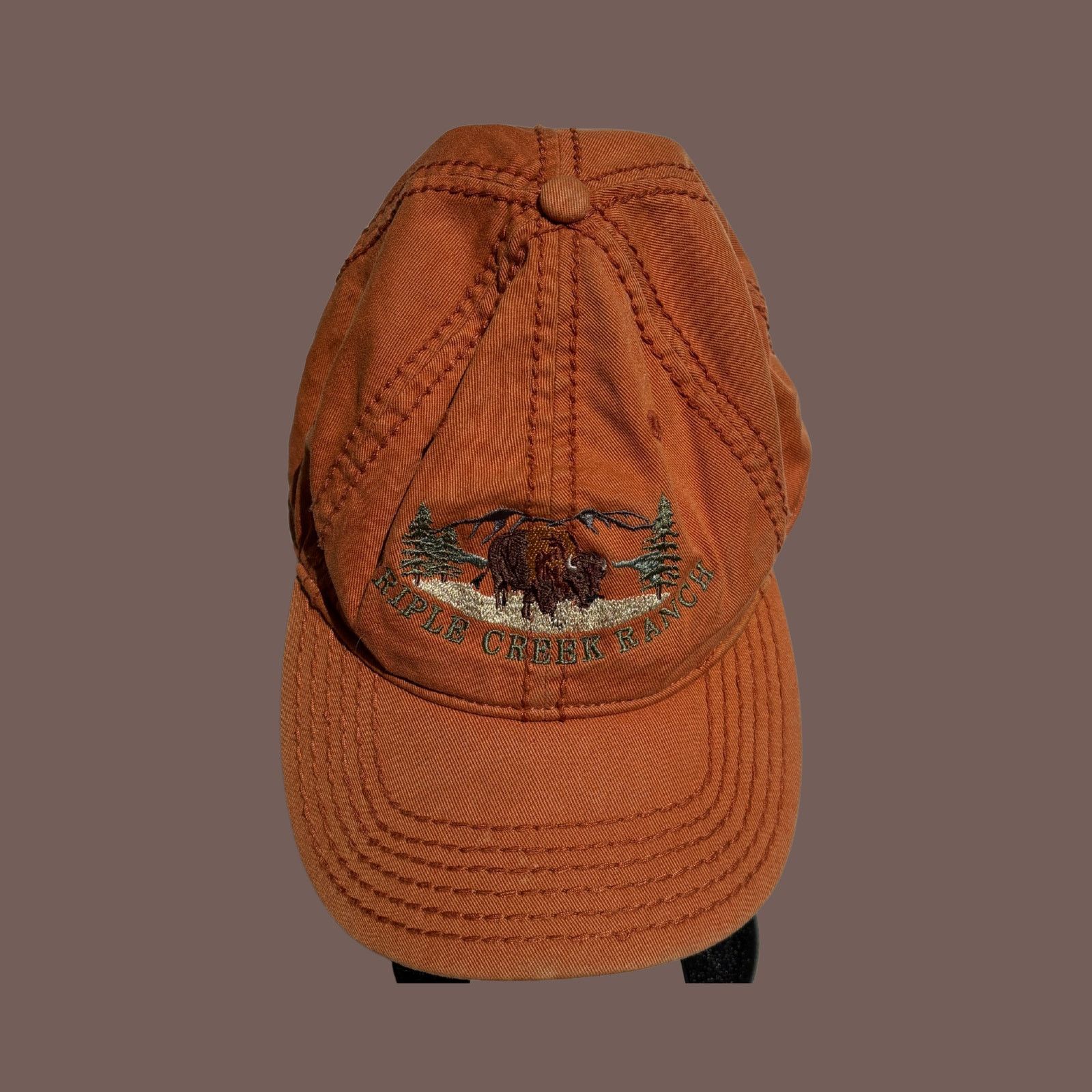 Vintage VTG Bison Hat | Outray Brown Embroidered | Western Core Size ONE SIZE - 1 Thumbnail