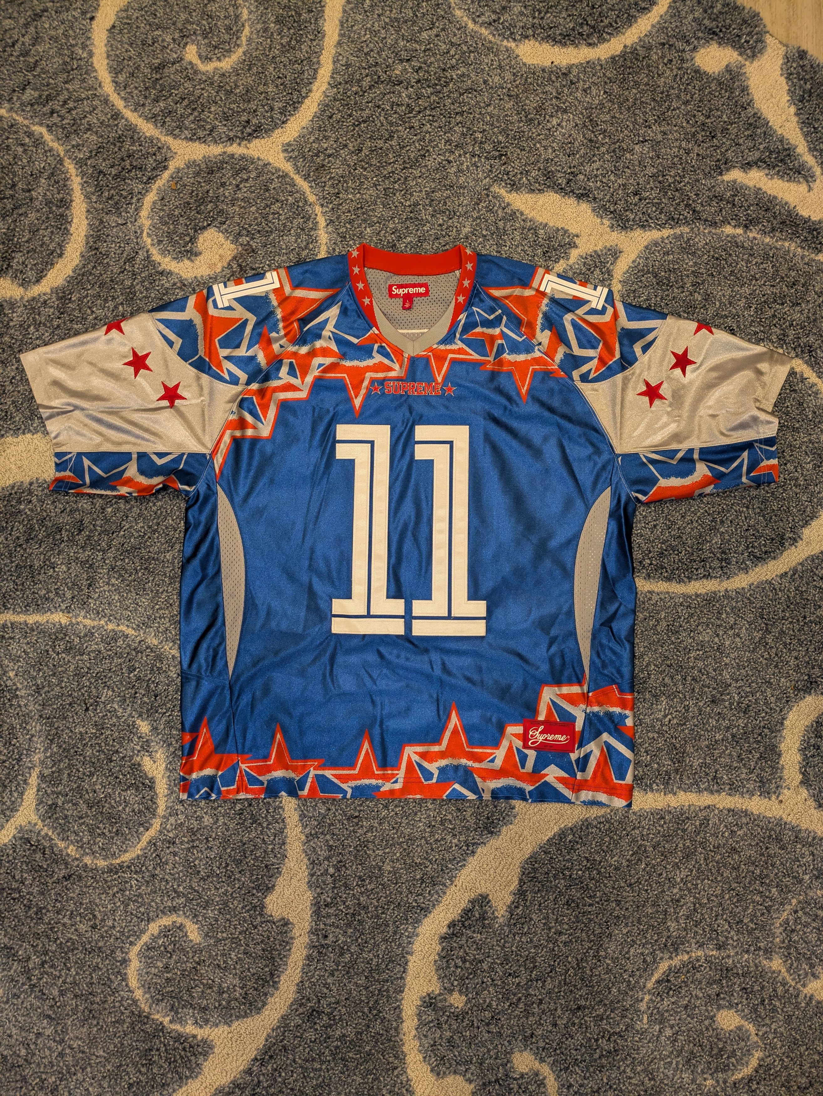 Supreme Supreme Stars Football Jersey Royal Blue Size US L / EU 52-54 / 3 - 2 Thumbnail