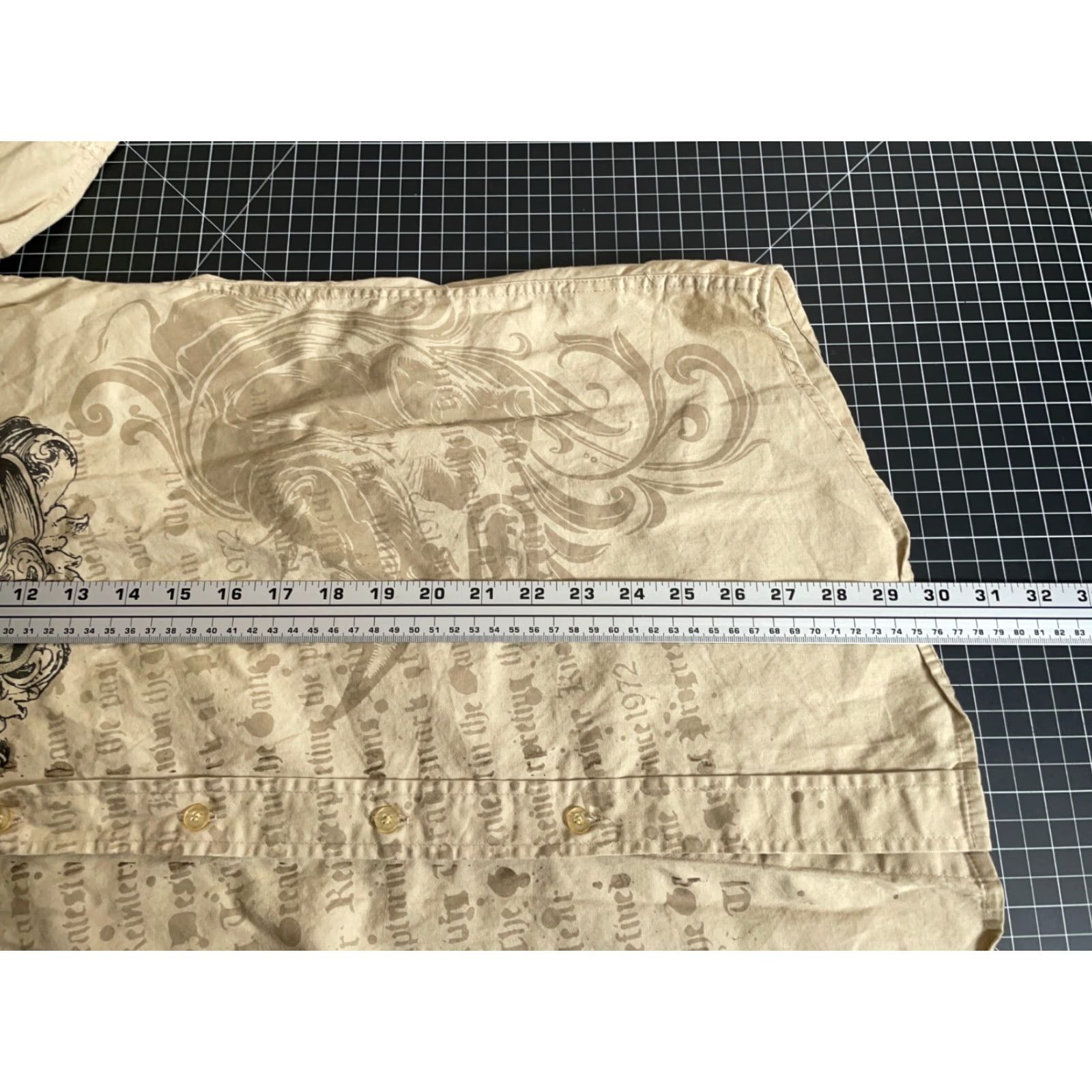 Ecko Unltd. VINTAGE Ecko Unltd. Skull Wings Military Shirt Adult Large Beige Geometric Hip Hop Mens Size US L / EU 52-54 / 3 - 6 Thumbnail