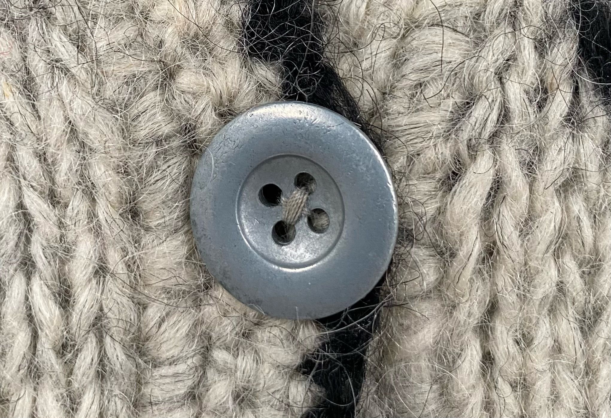 Handmade Y2K Hand Knitted Norway Fair Isle Alpaca Cardigan Sweater XS Size XS / US 0-2 / IT 36-38 - 5 Thumbnail