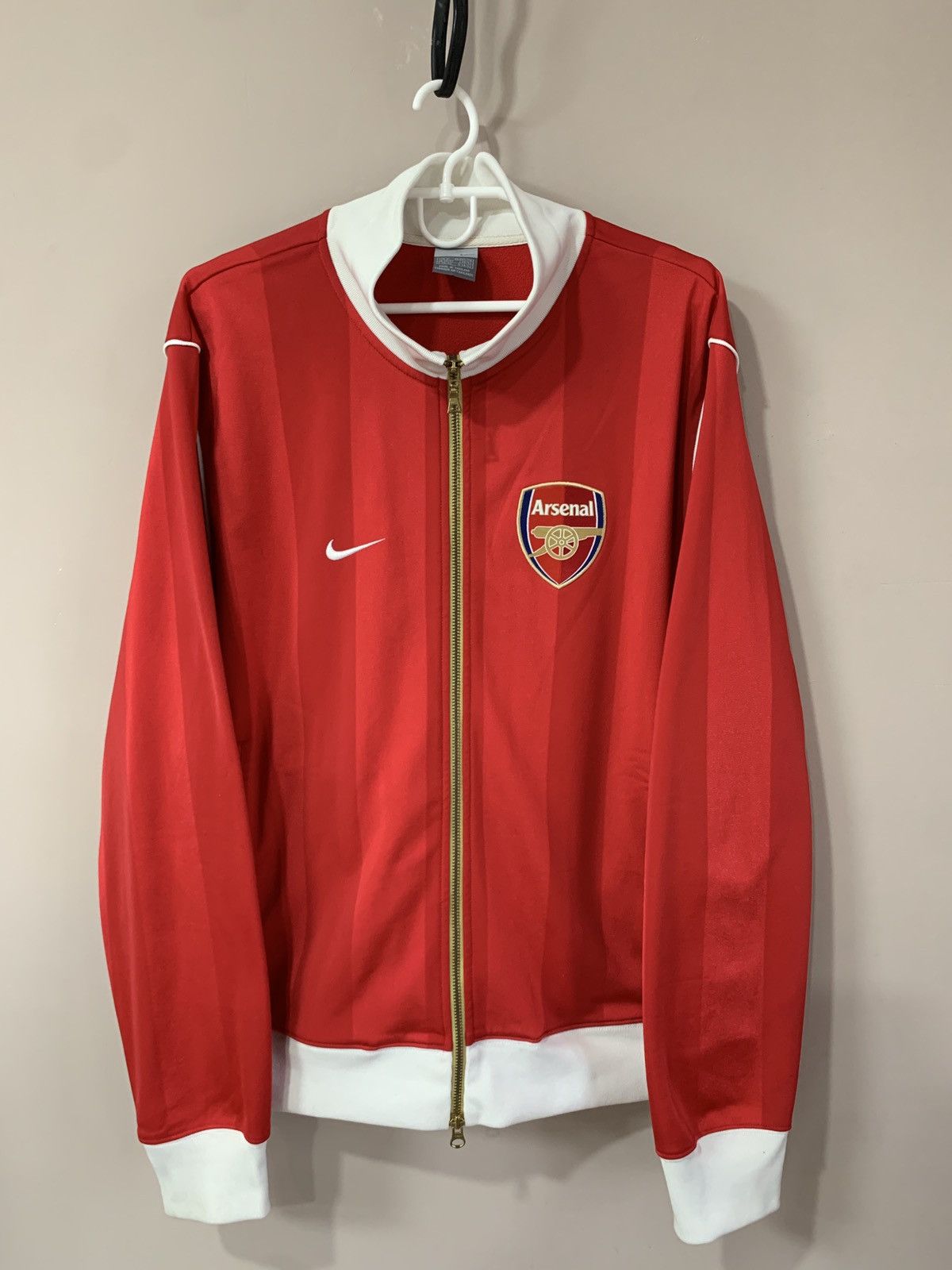 Nike × Vintage ARSENAL LONDON 2004 Zip FOOTBALL Jacket Nike Soccer Vintage Size US M / EU 48-50 / 2 - 1 Thumbnail