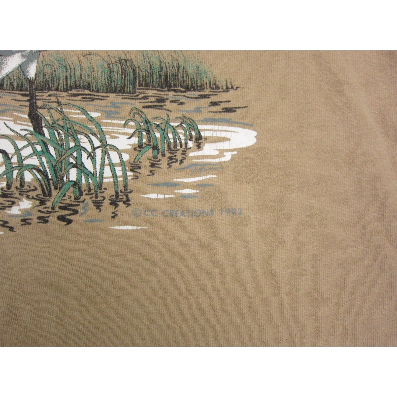 Vintage Vintage Crane Shirt Mens 2XL Brown Aransas National Wildlife Refuge Whooping T-Shirt Short Sleeve Crew Neck Jersey 80s 90s Beer Classic School Men Size US XXL / EU 58 / 5 - 5 Thumbnail