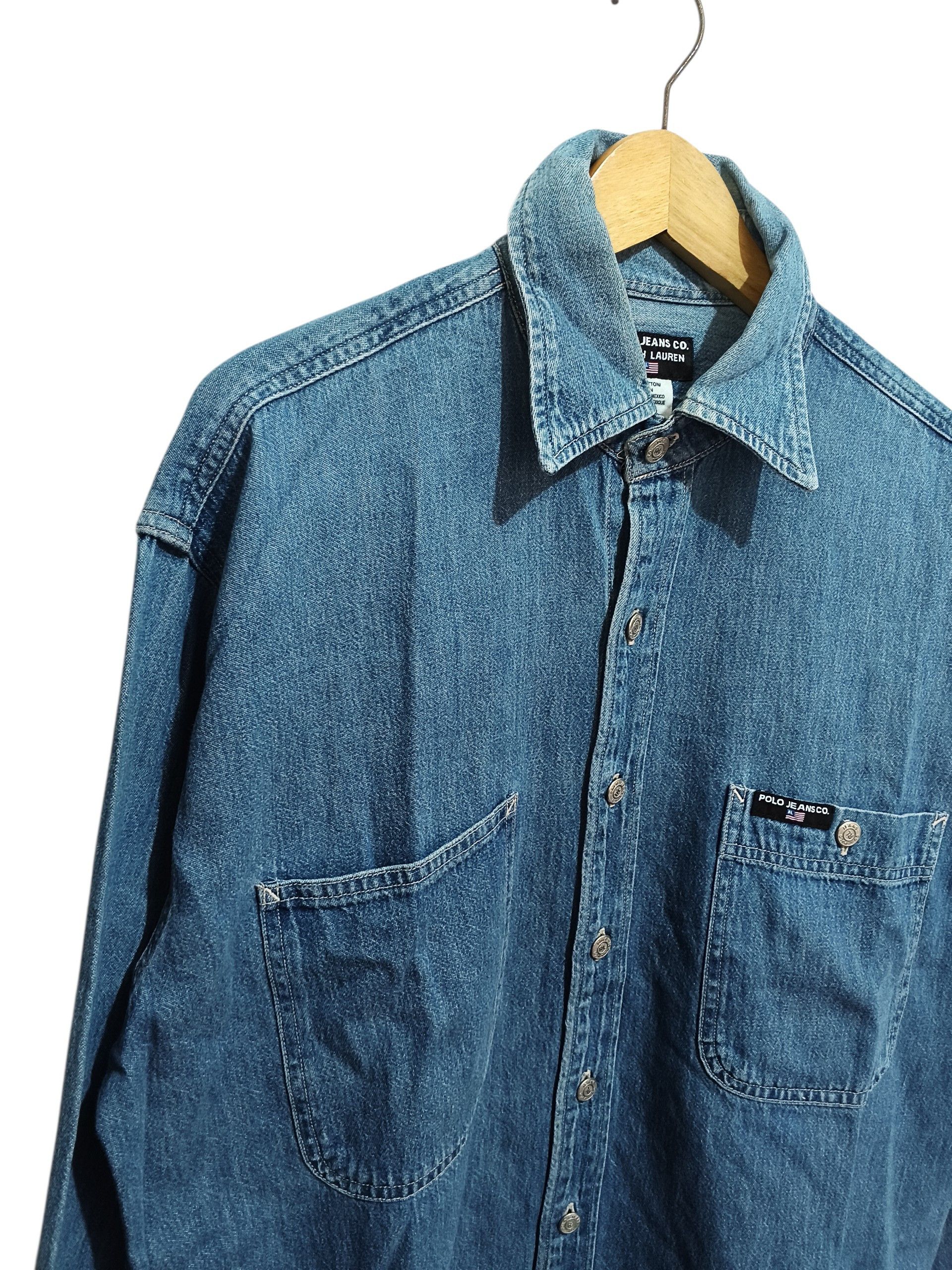 Ralph Lauren 💥Vintage Polo Jeans Co Ralph Lauren Denim Work Shirt Size US M / EU 48-50 / 2 - 4 Thumbnail