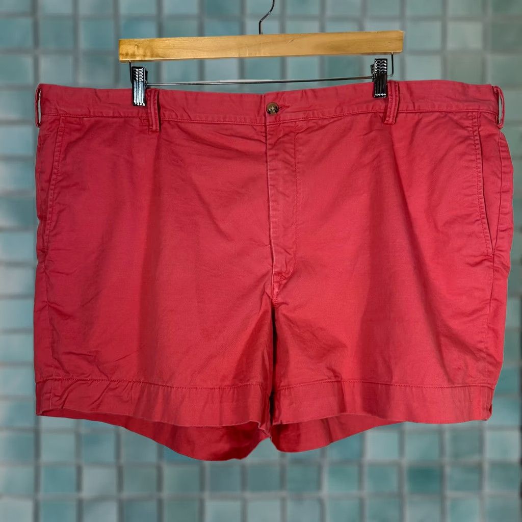 Polo Ralph Lauren Polo Ralph Lauren Mens 46 Pink Stretch Classic Fit Chino Shorts Cotton Twill 6in Size US XXL / EU 58 / 5 - 1 Thumbnail