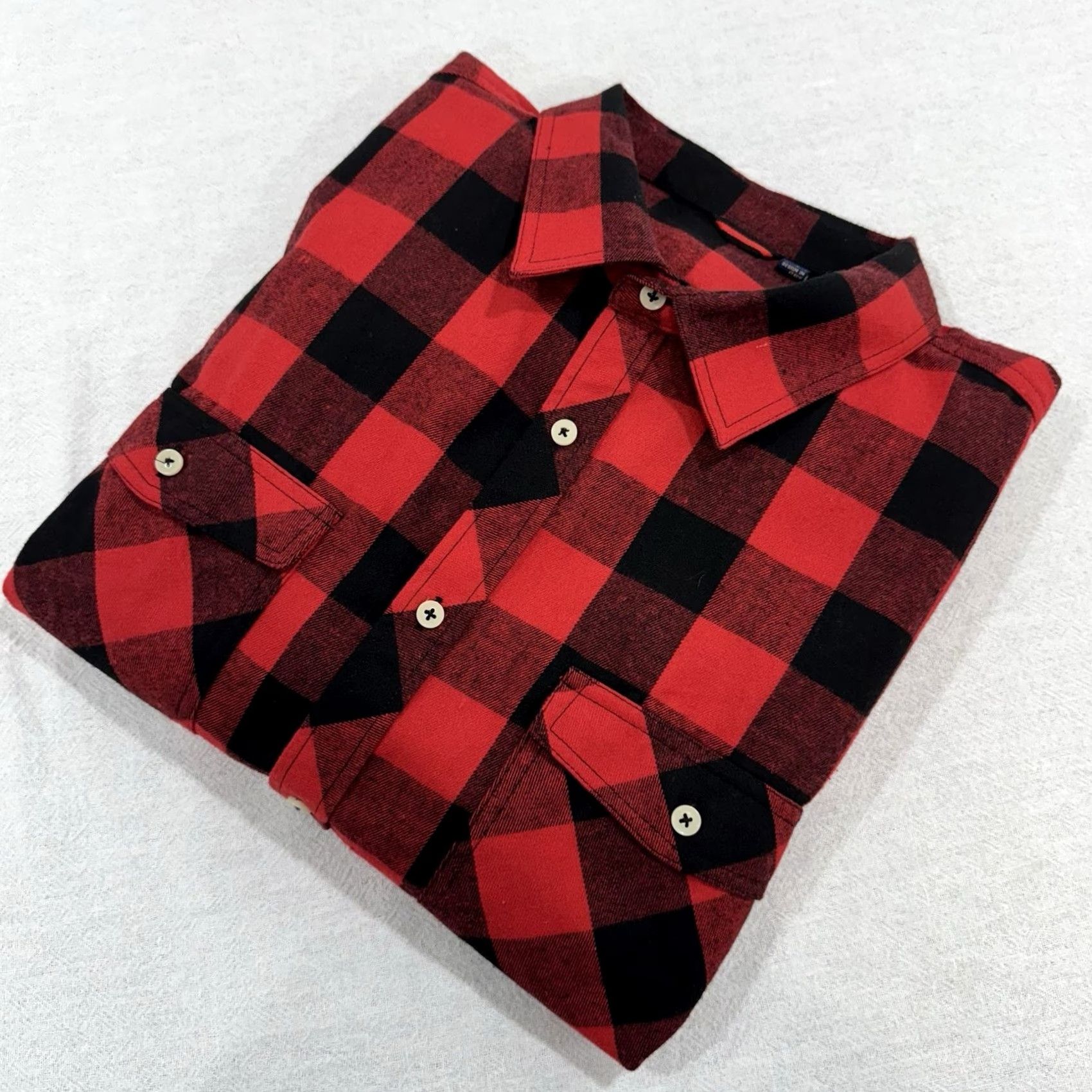 Vintage Western Red Black Buffalo Plaid Flannel Shirt Men 3XL Long Sleeve Button-Up Size US XXL / EU 58 / 5 - 5 Thumbnail