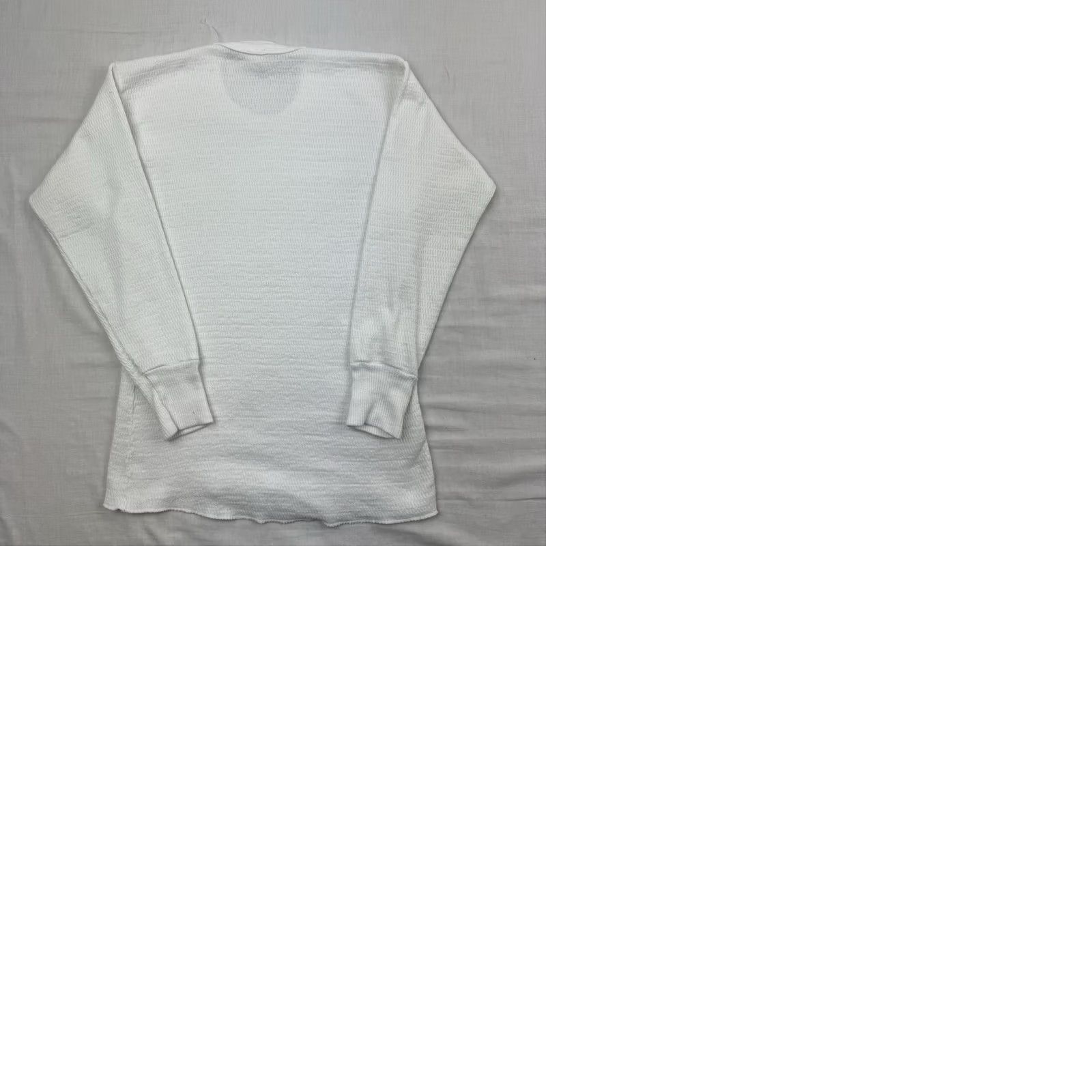 Hanes VINTAGE Hanes Thermal Knit T-Shirt Mens Small White 70s USA Crew Neck Long Sleeve Slim Size US S / EU 44-46 / 1 - 9 Thumbnail