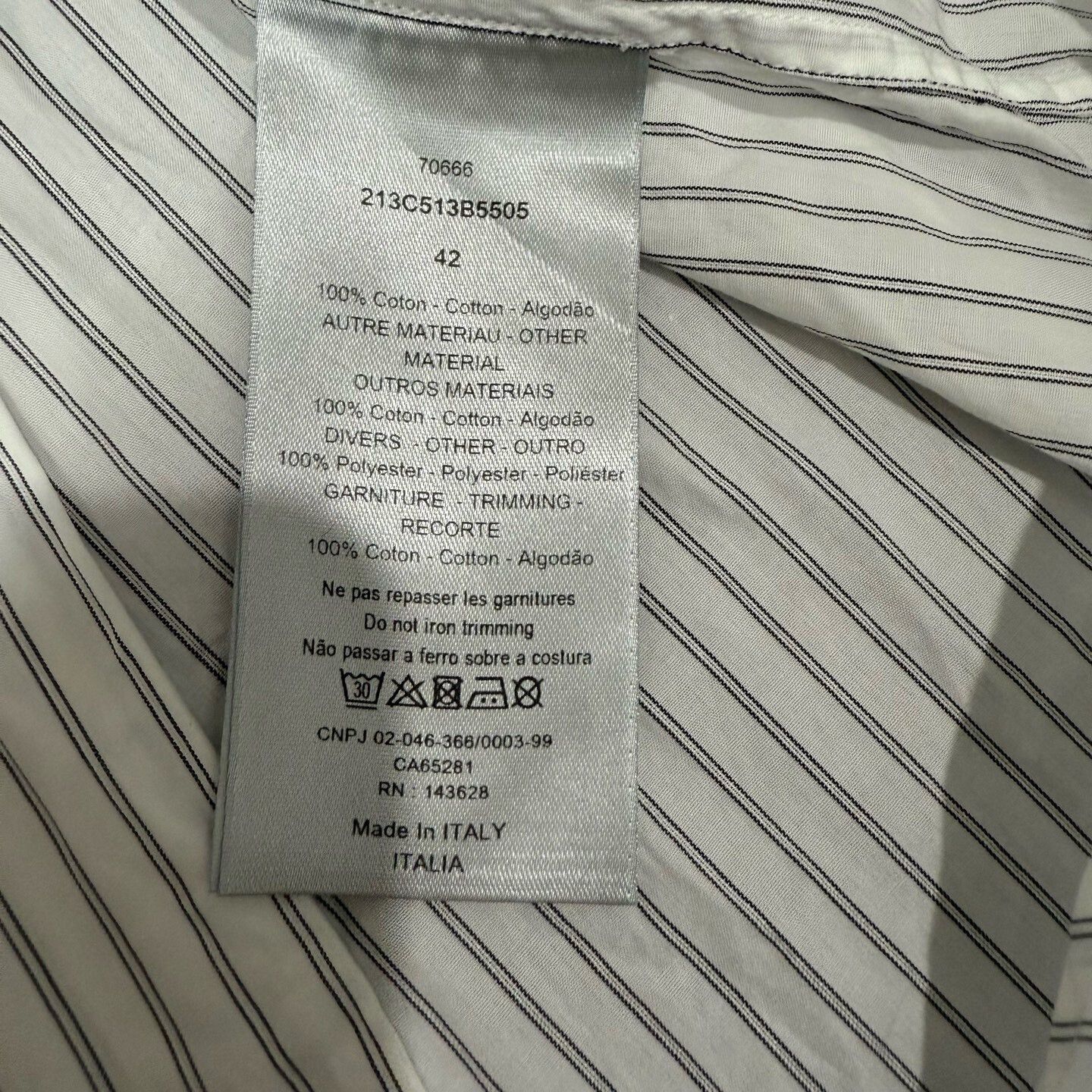 Dior Dior Heart Embroidery Striped Shirt Size US XS / EU 42 / 0 - 4 Thumbnail
