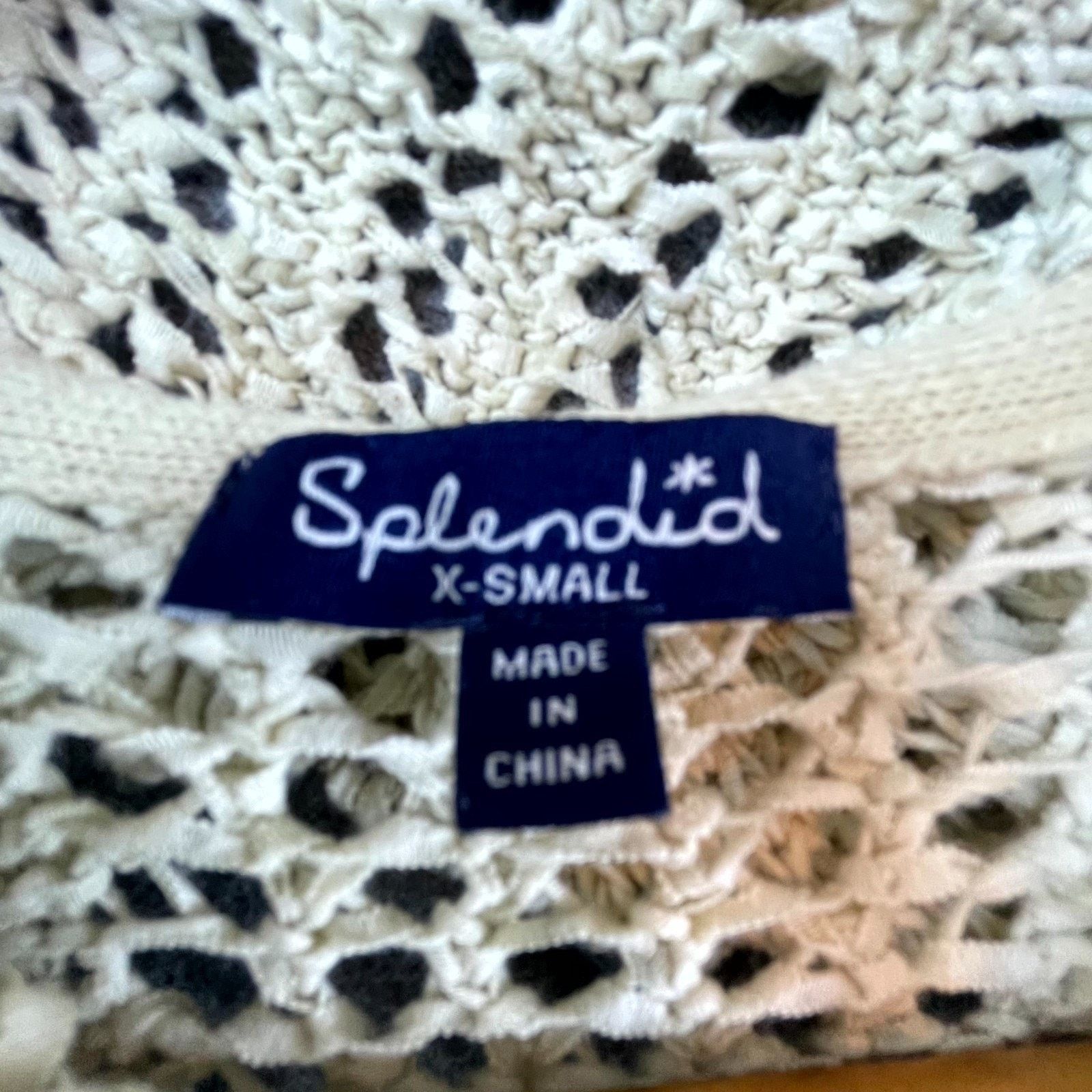 Splendid Splendid Cardigan Sweater Womens XS Cotton Hood Boho Crochet Size XS / US 0-2 / IT 36-38 - 3 Thumbnail