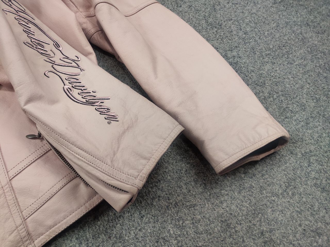 Harley Davidson Harley Davidson Leather Zip Jacket Pink Wings Vintage Y2K Size XXL / US 16-18 / IT 52-54 - 8 Thumbnail