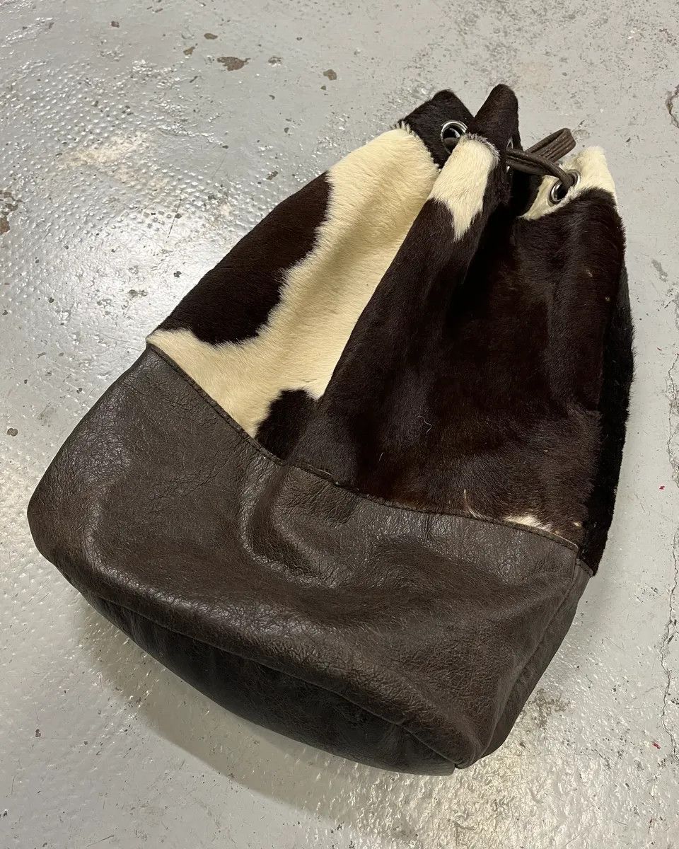 Dolce & Gabbana SS2000 Dolce & Gabbana Cow Effect Pony Hair Leather Backpack Size ONE SIZE - 5 Thumbnail