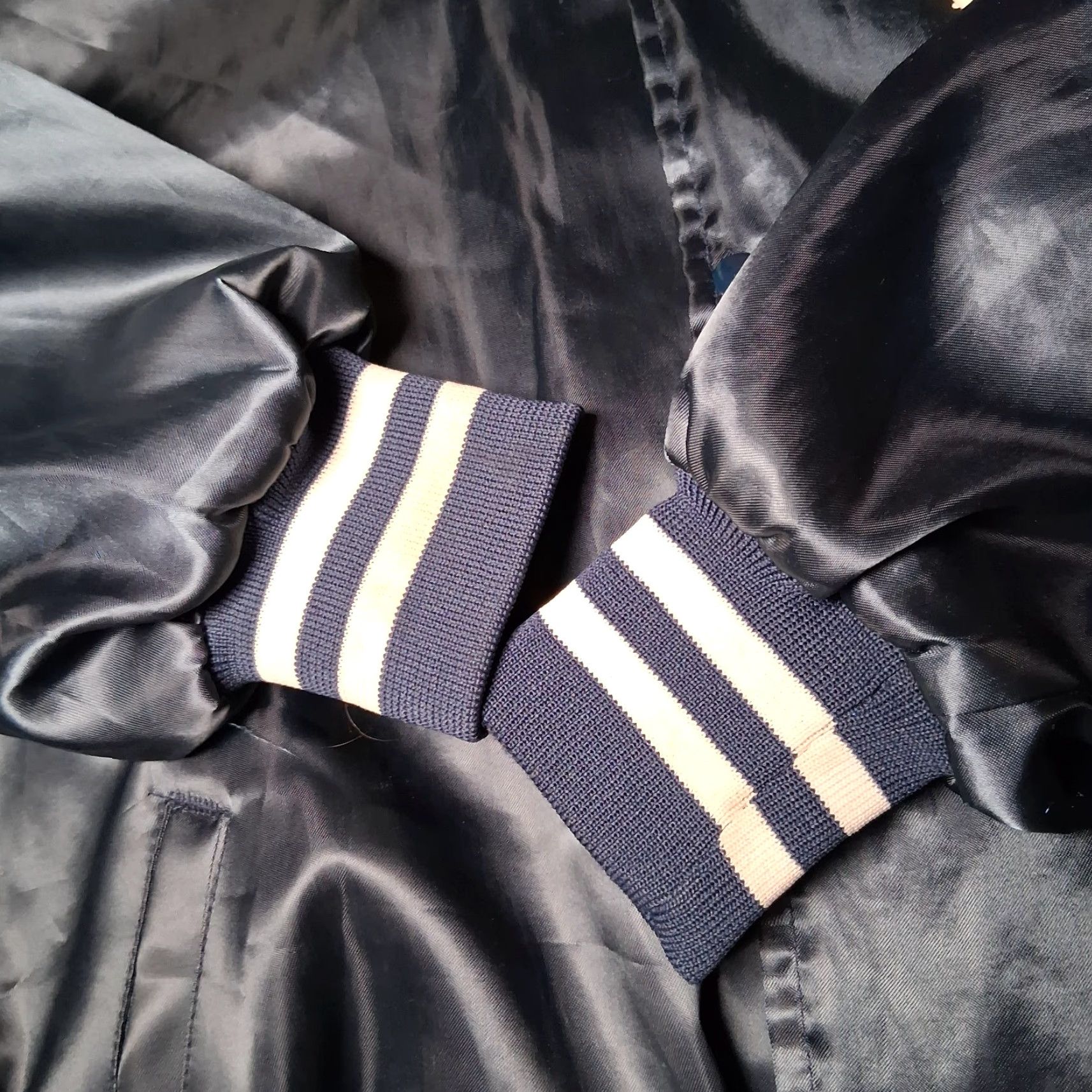Vintage Vintage UAW Local 6 Satin Bomber Jacket XL Blue Labor Union Snap Up Size US XL / EU 56 / 4 - 6 Thumbnail