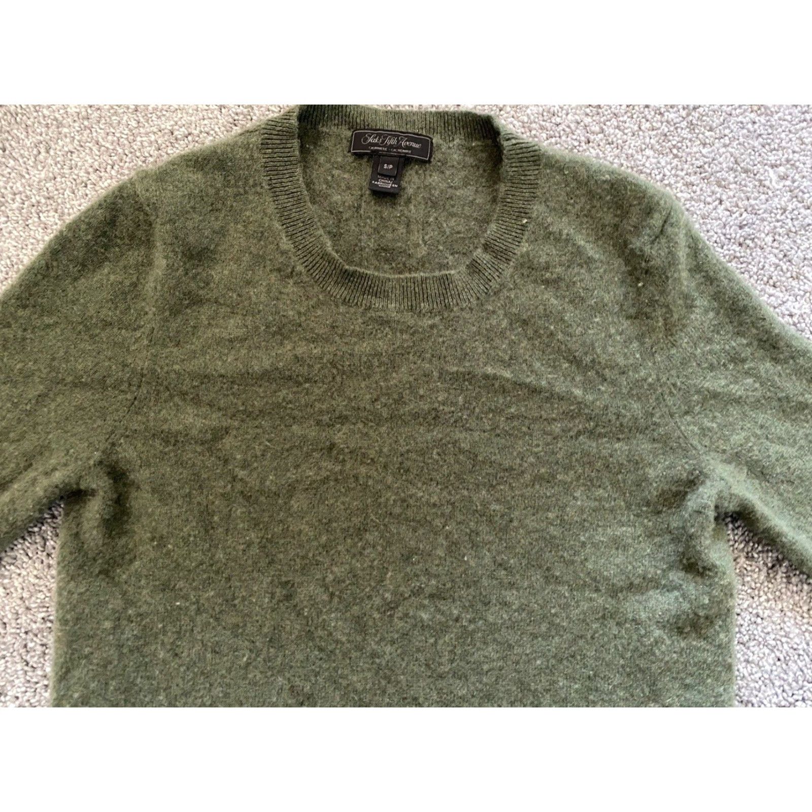 Saks Fifth Avenue Saks Fifth Avenue 100% Cashmere Sweater Womens Small Petite S/P Green Long Sleeve Pullover Sweater Women Mens? Size S / US 4 / IT 40 - 7 Thumbnail