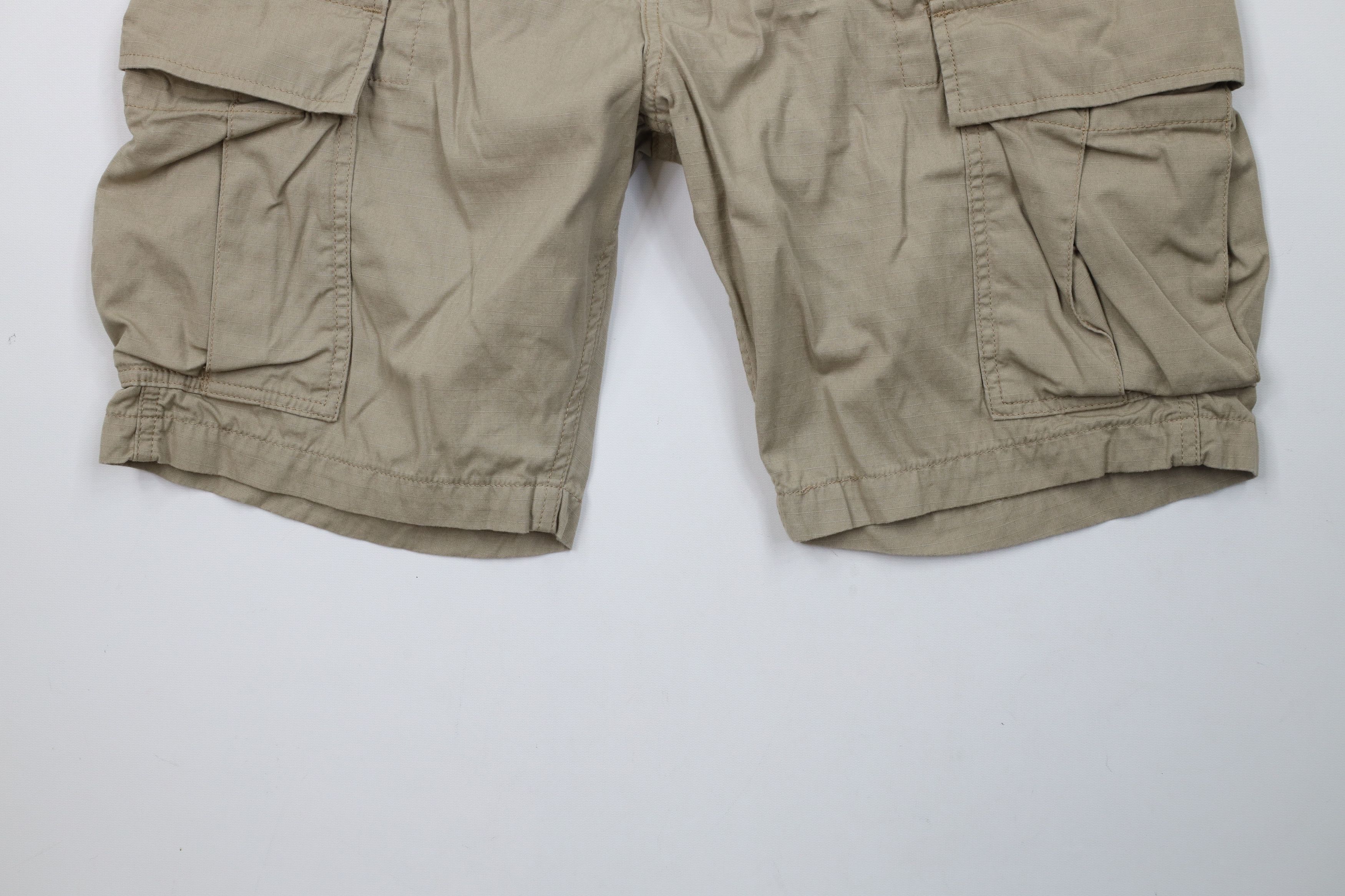 Levi's × Vintage Vintage Y2K Levis Relaxed Fit Cargo Shorts Beige Cotton Size US 32 / EU 48 - 4 Thumbnail