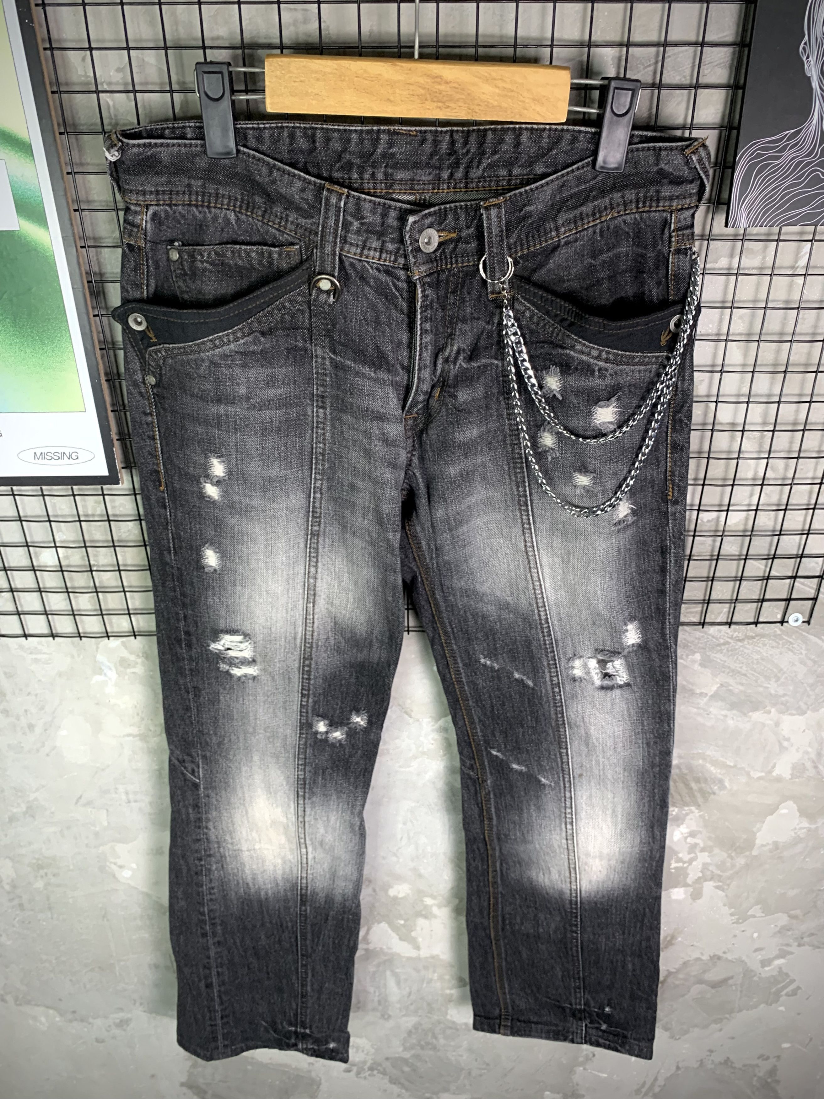 Nicole Club Hideaways Nicole Distressed Grunge Denim Jeans Size US 30 / EU 46 - 4 Thumbnail