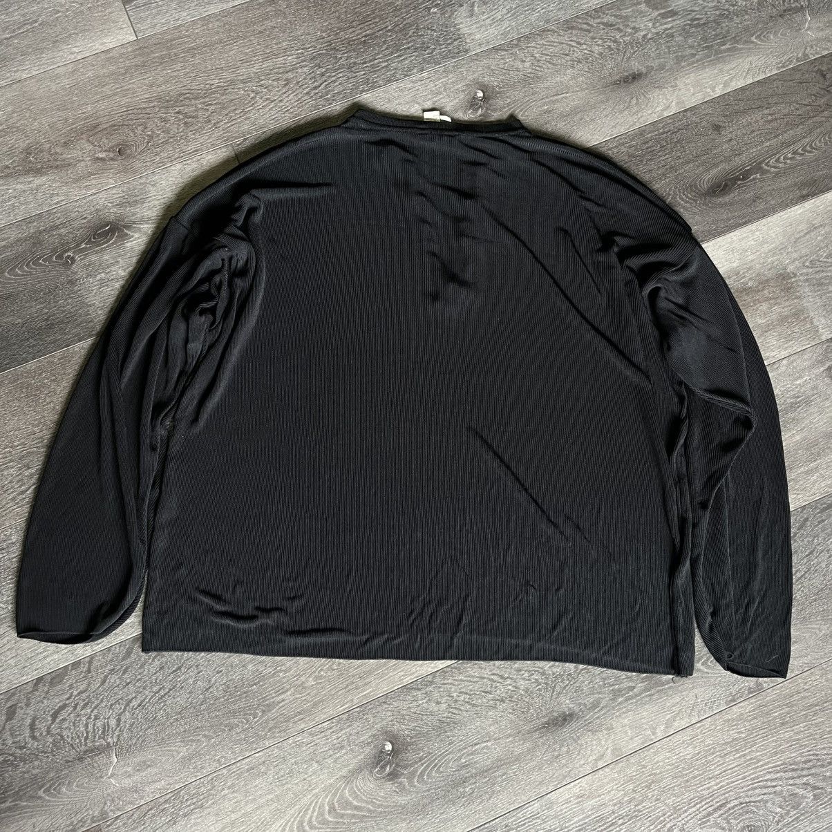 Versace Vintage 1990s Gianni Versace Rayon Black Pullover Blouse L/S Size XL / US 12-14 / IT 48-50 - 2 Thumbnail